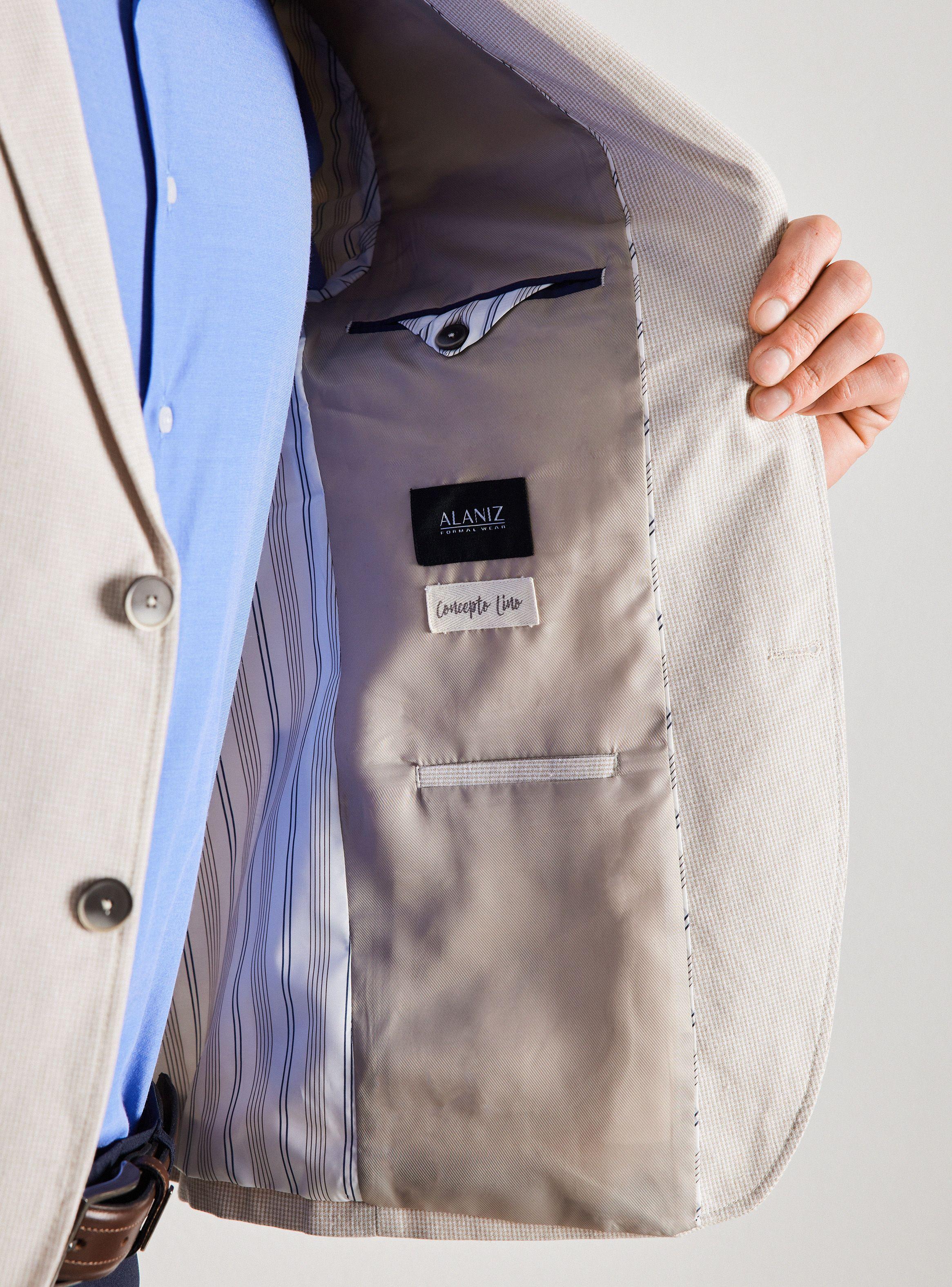 Blazer Vestón Fantasía Cuadrillé Slim Fit de Alaniz