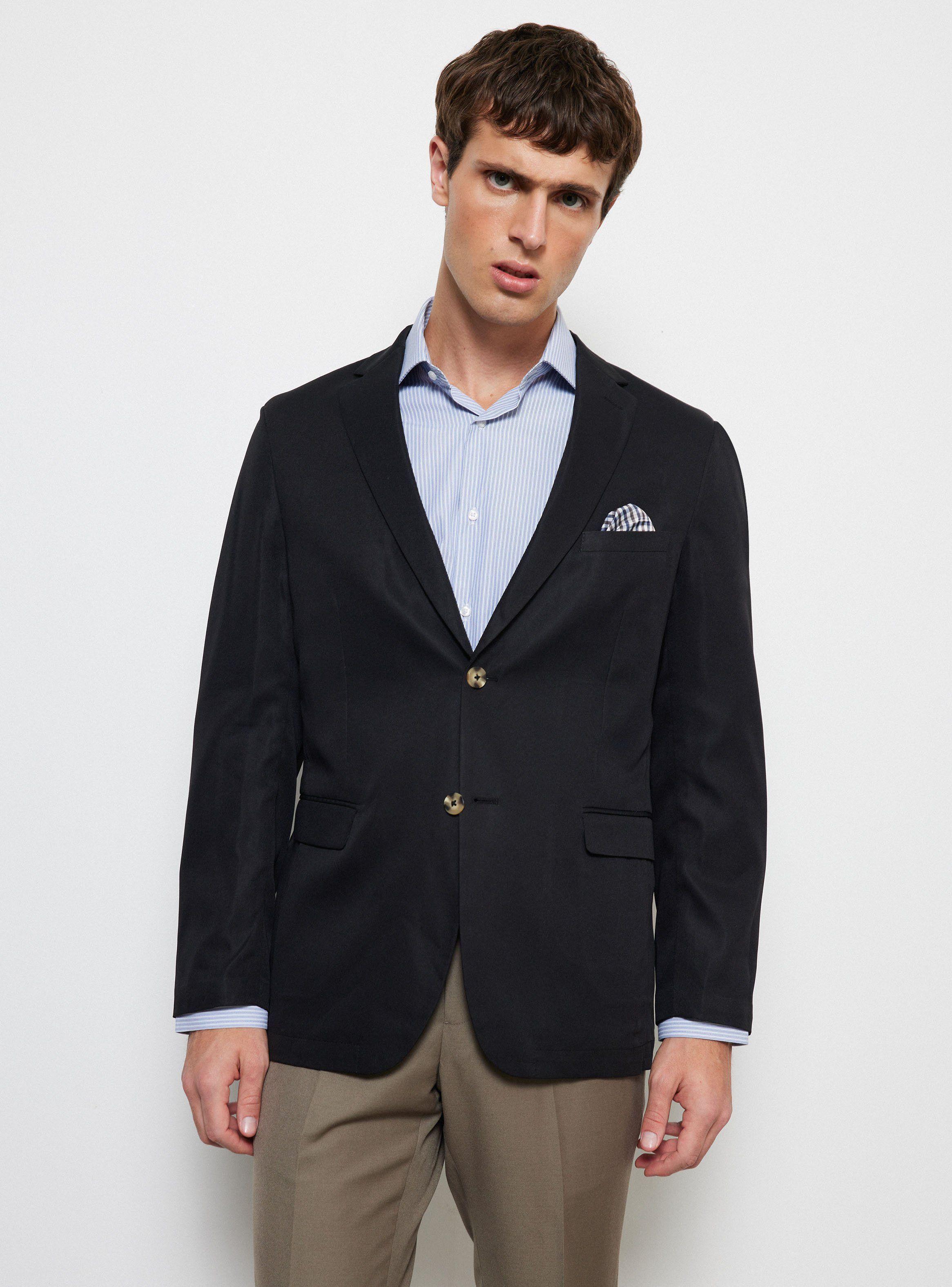 Vestón Recto Desestructurado Slim Fit-0