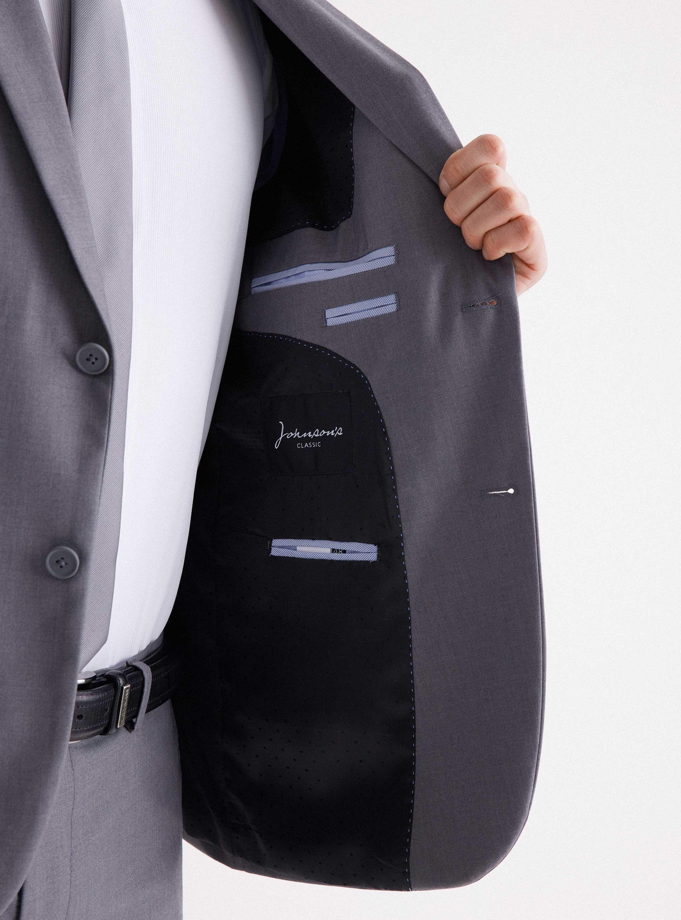 Traje Regular Fit Recto Liso de Johnson Classic