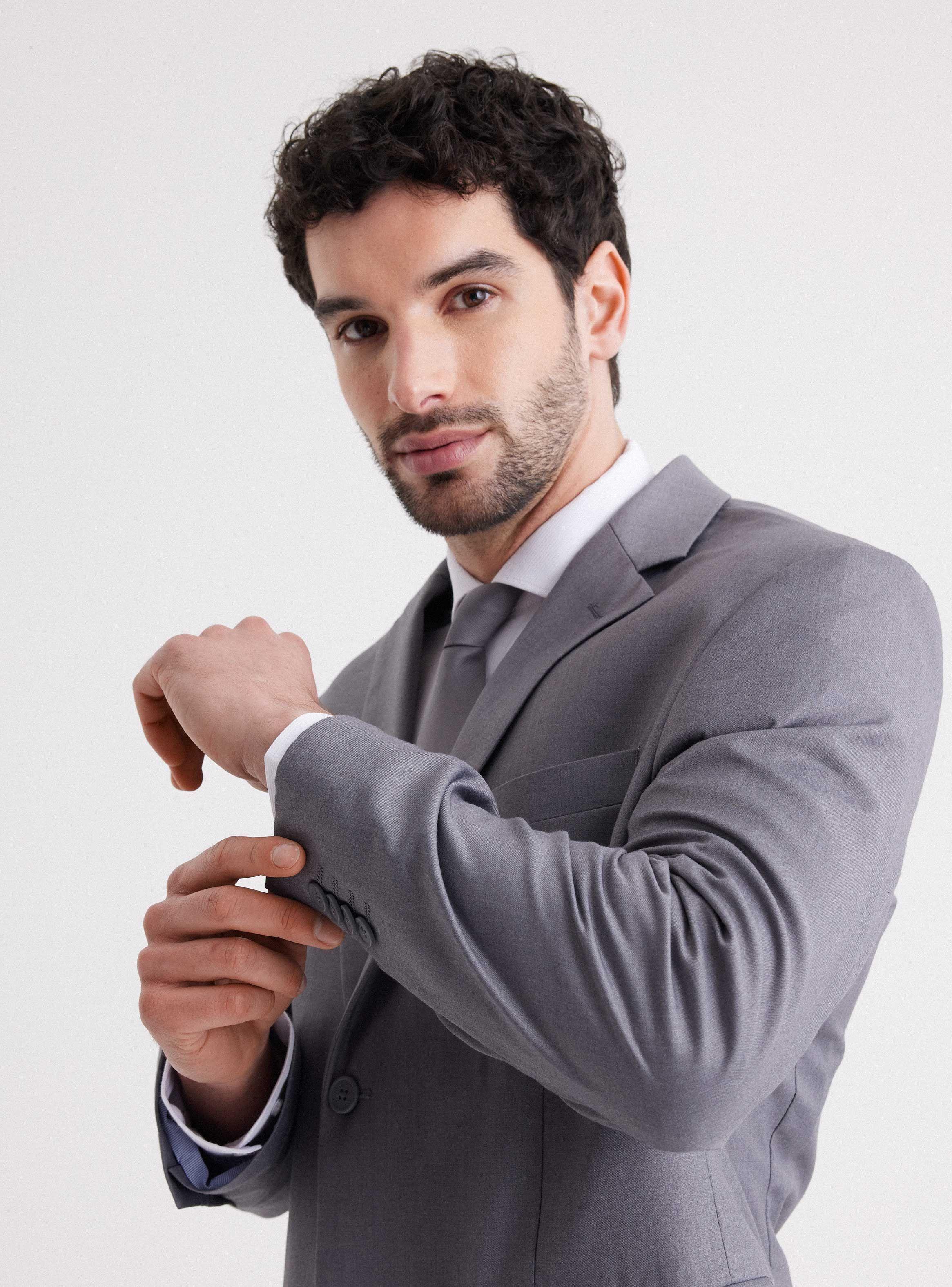Traje Regular Fit Recto Liso de Johnson Classic