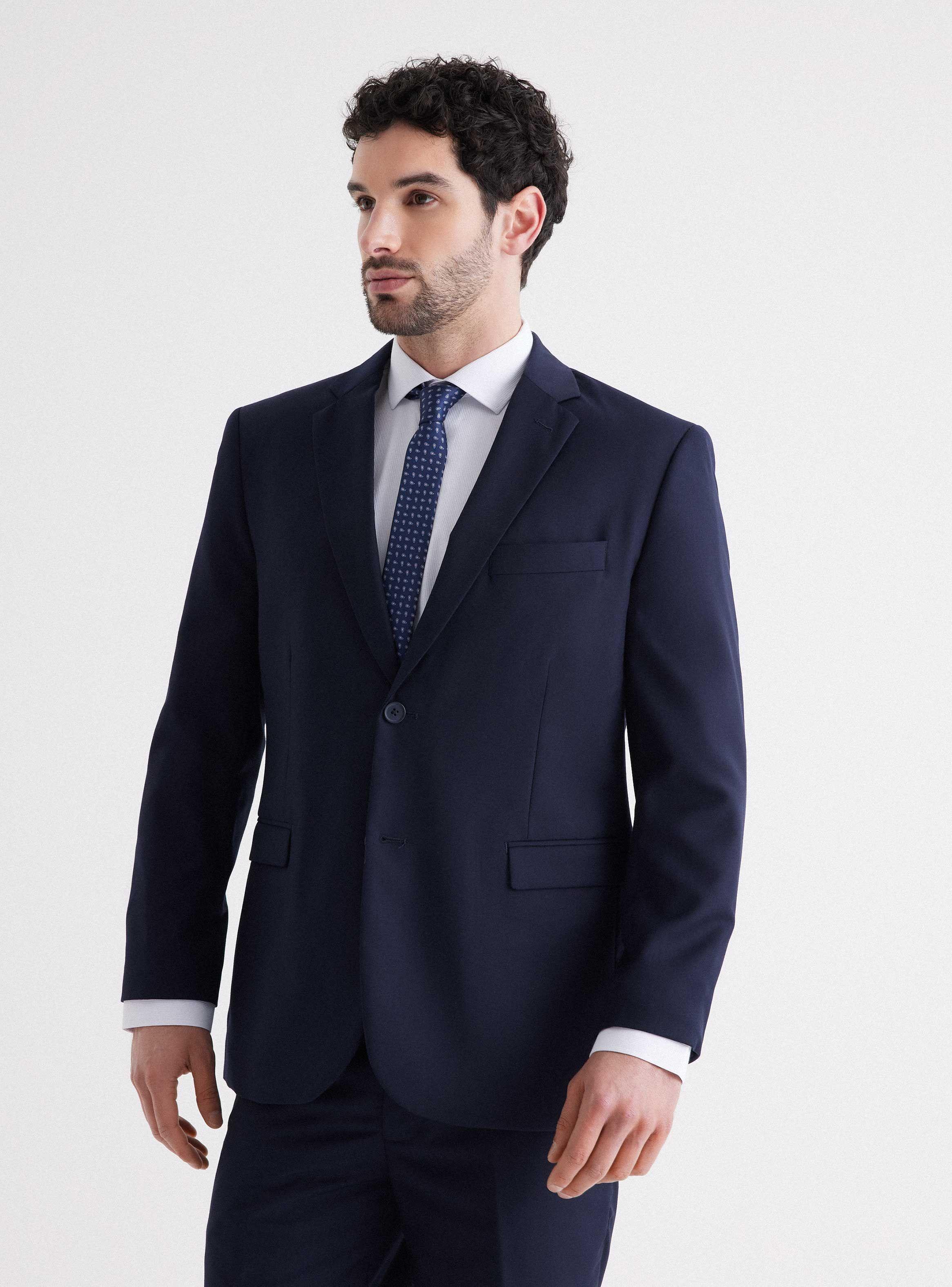 Traje Regular Fit Recto Liso-0
