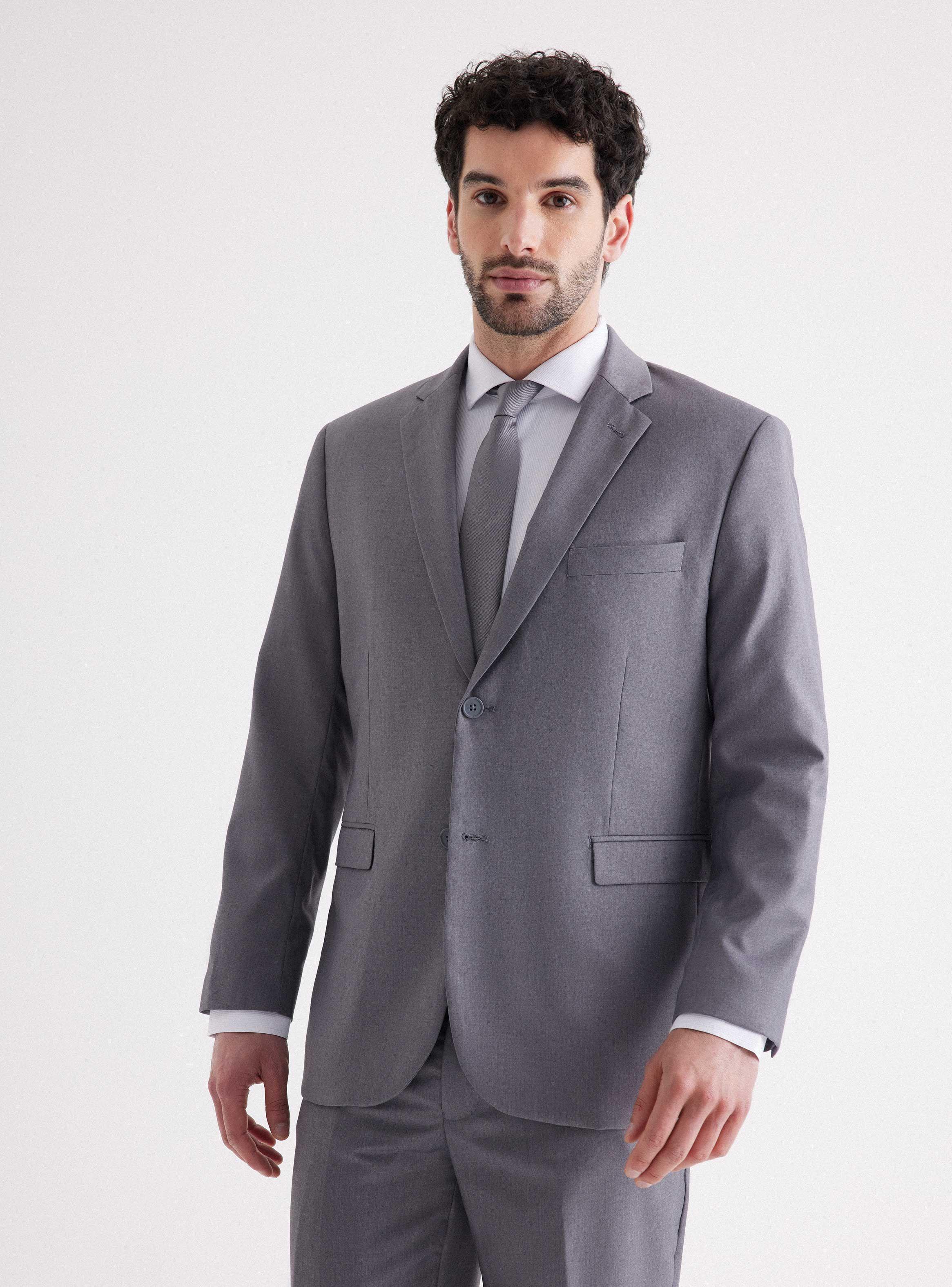 Traje Regular Fit Recto Liso de Johnson Classic