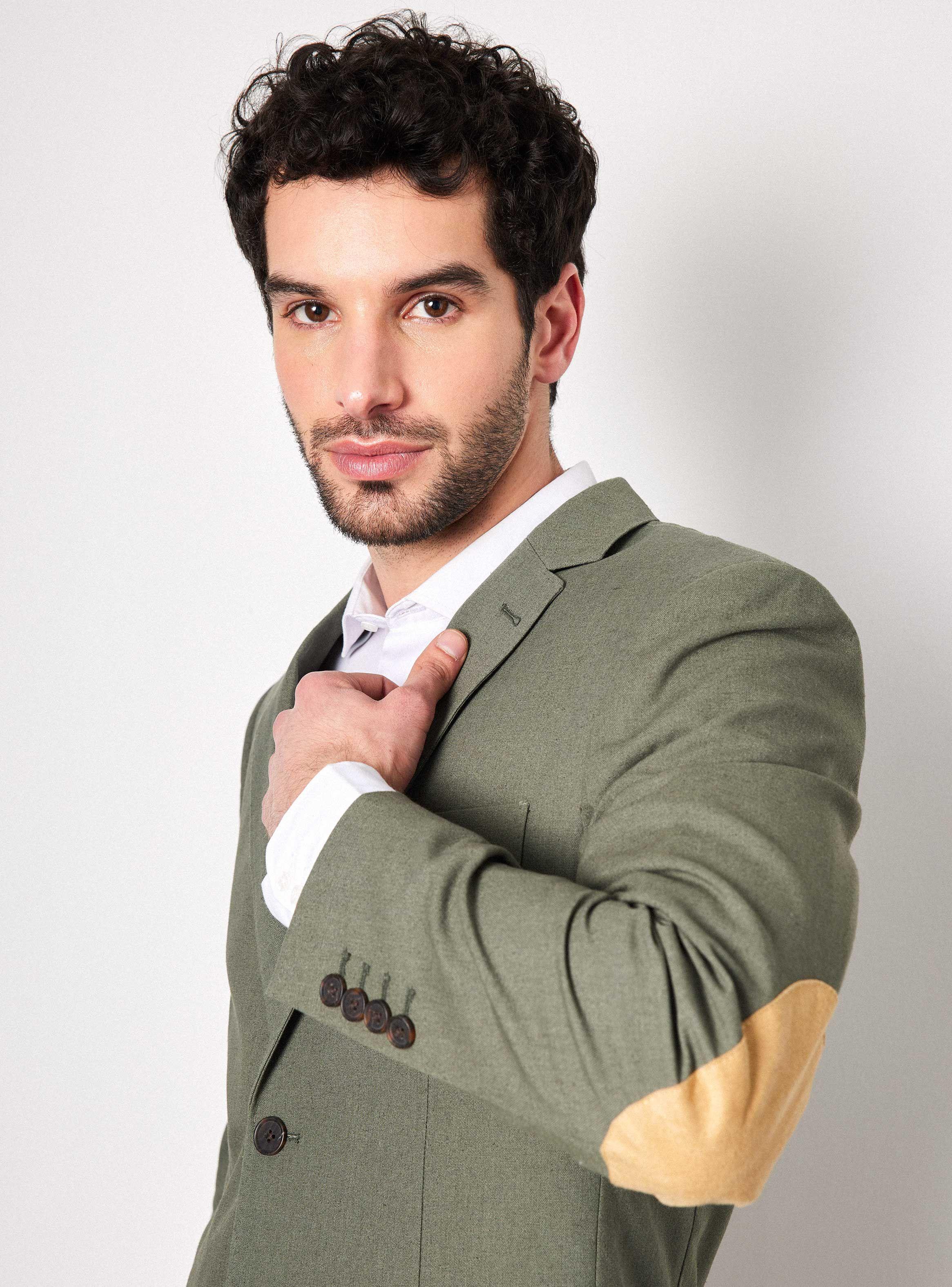Vestón Recto Slim Fit Tela con Lino Liso de Arrow