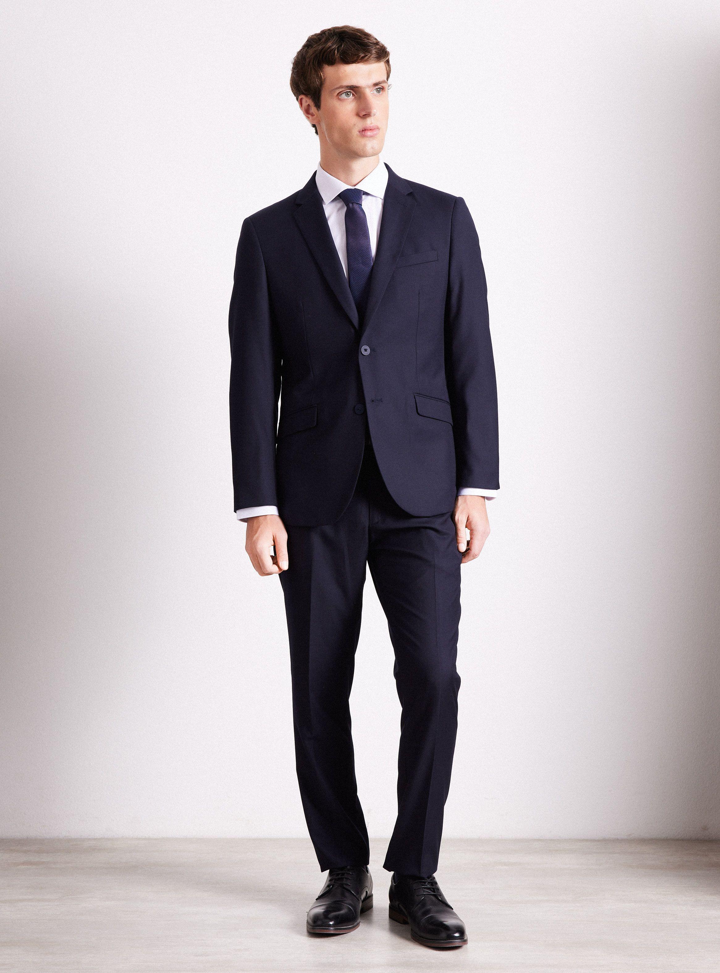 Traje Formal Recto Slim Fit Liso-4