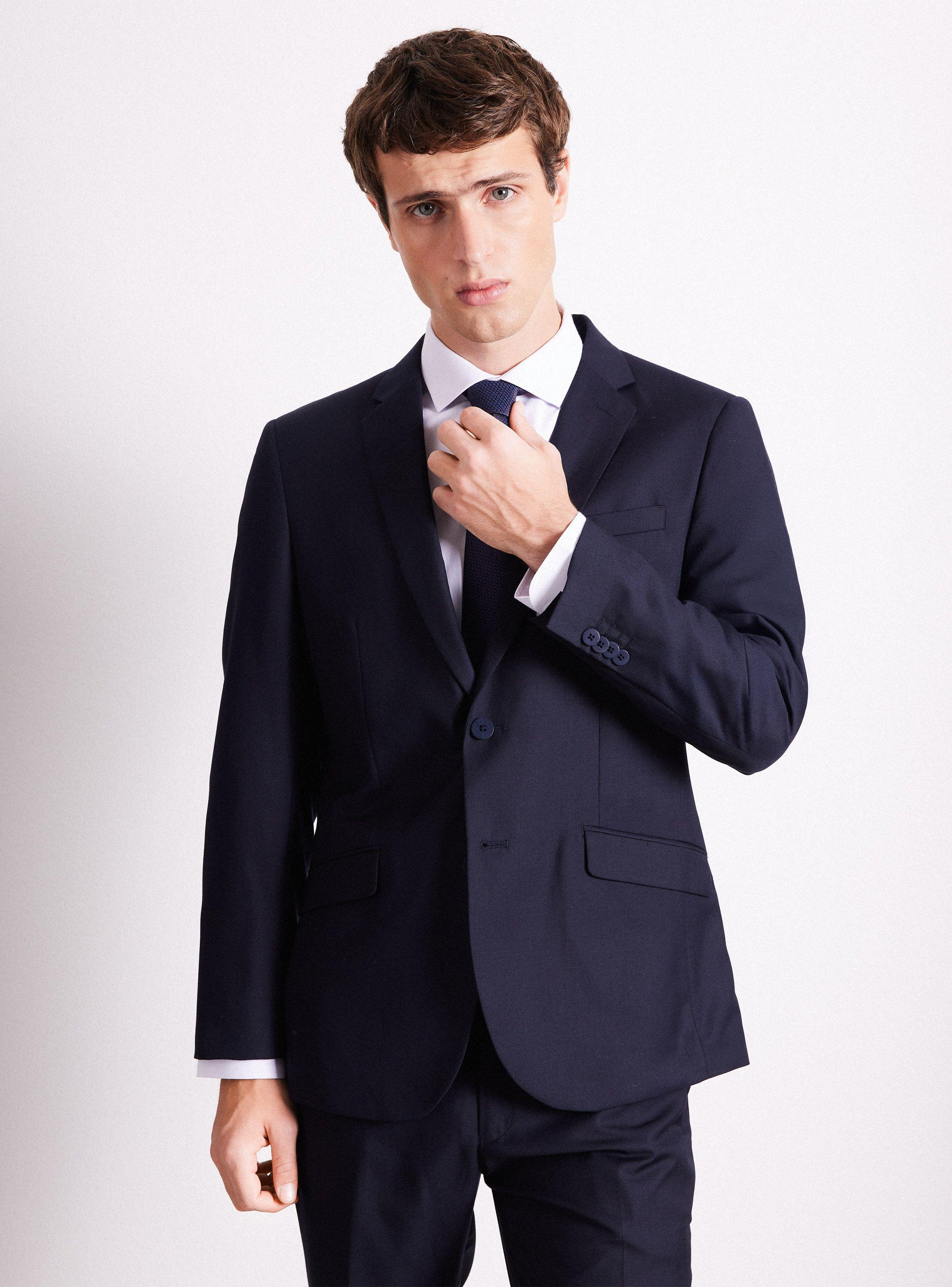 Traje Formal Recto Slim Fit Liso-0
