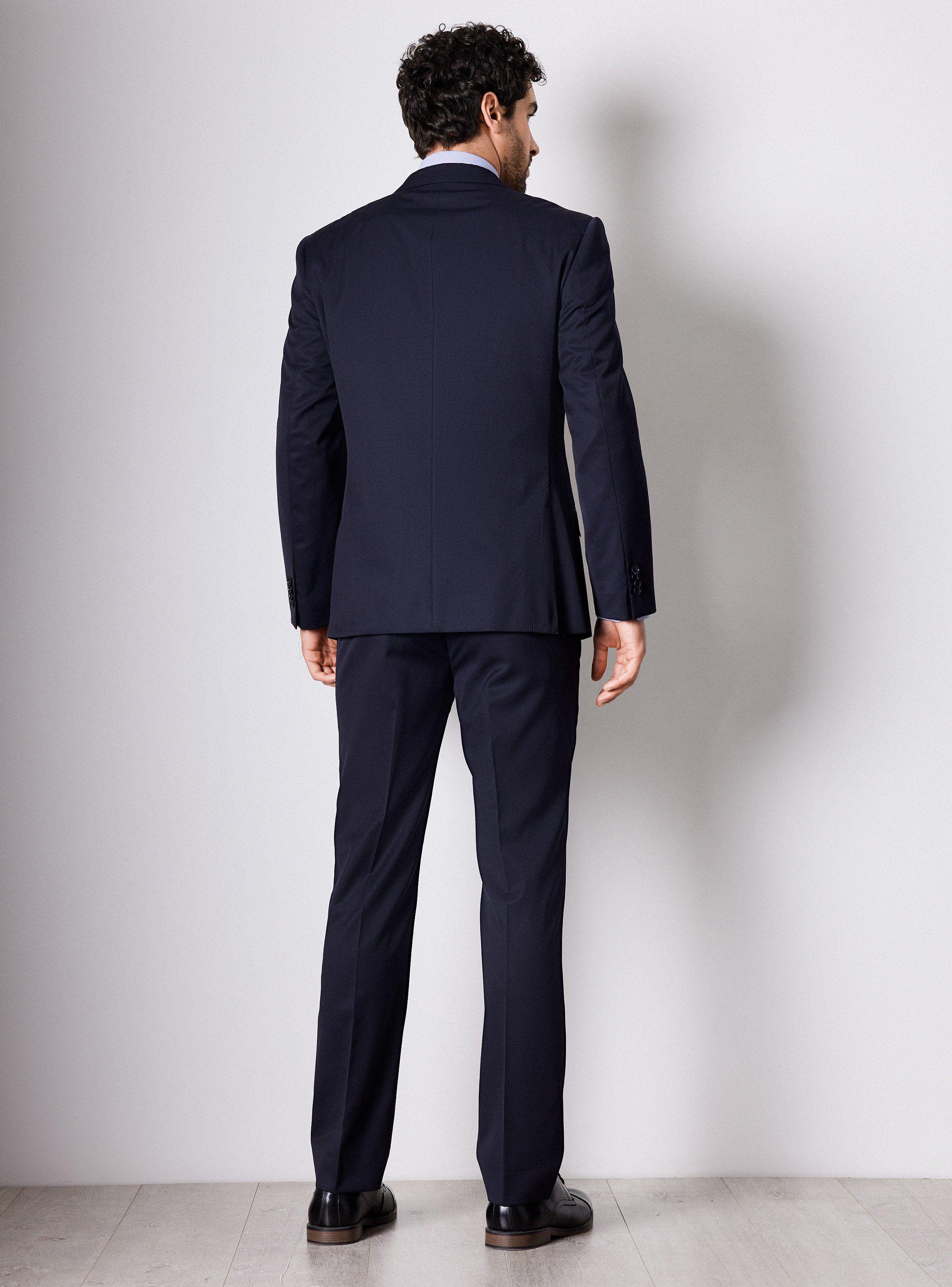 Traje Recto 100% Lana Fantasia Slim Fit-5