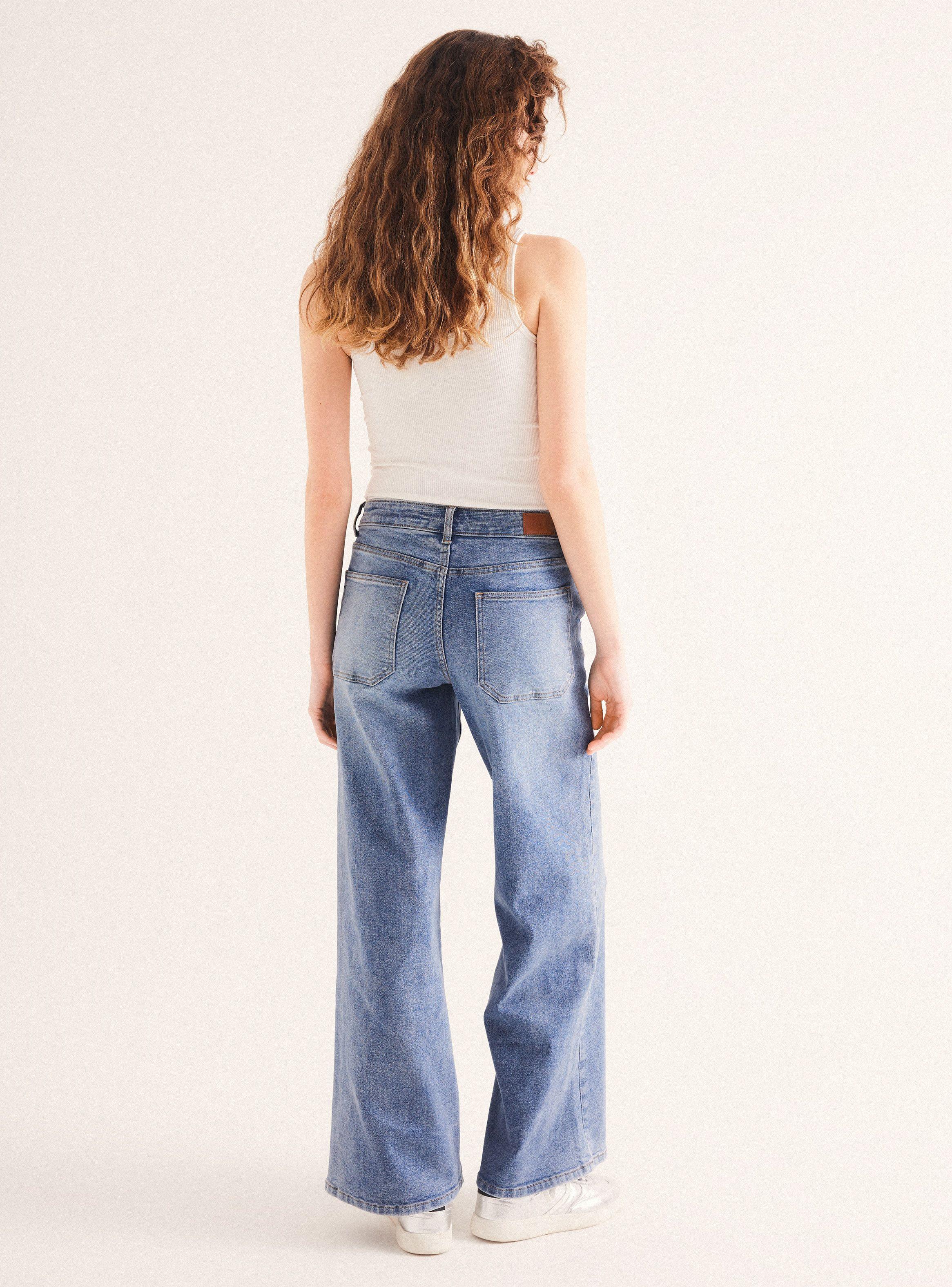 Jeans Anchos Tiro Bajo-5