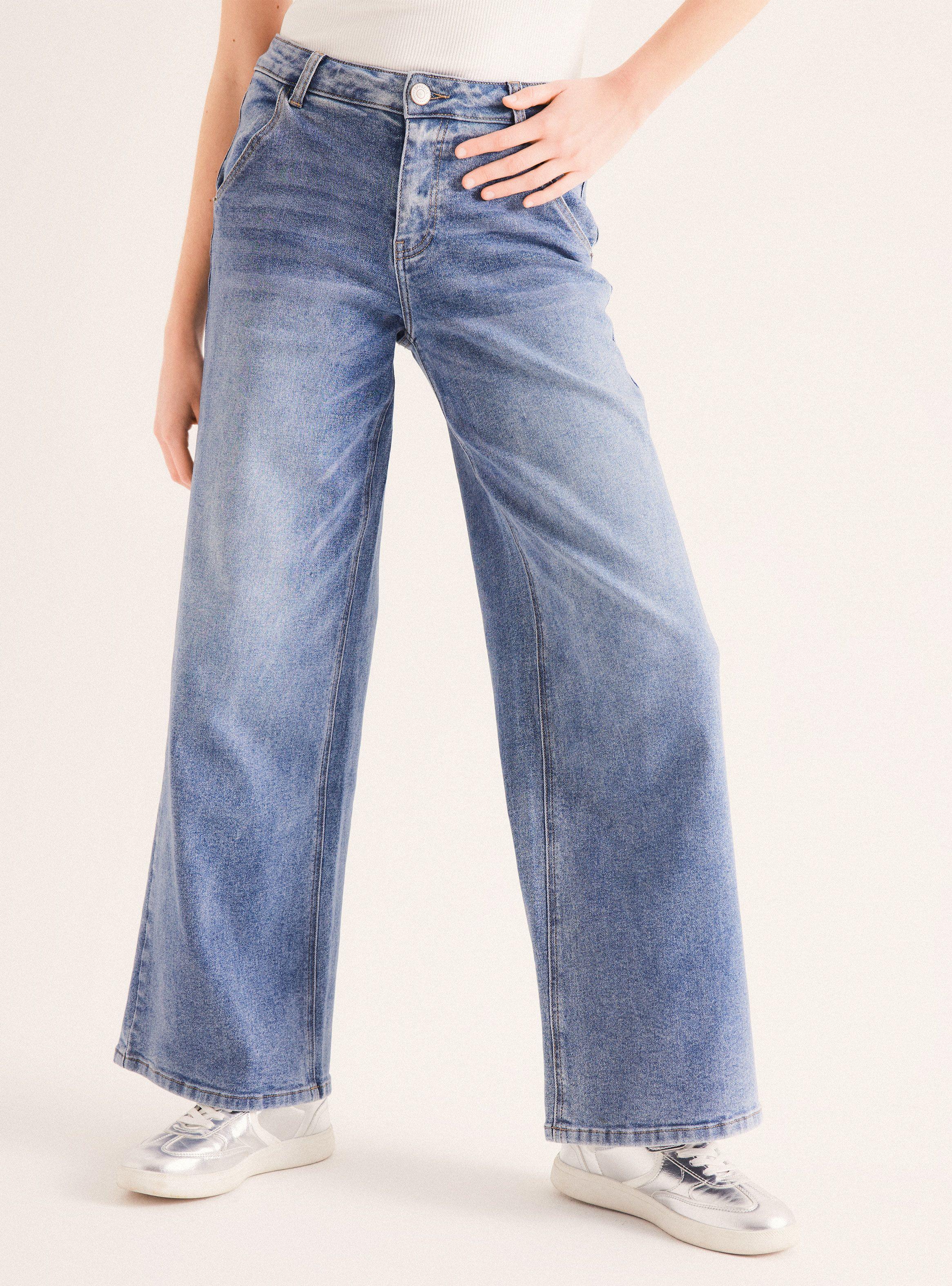 Jeans Anchos Tiro Bajo-0