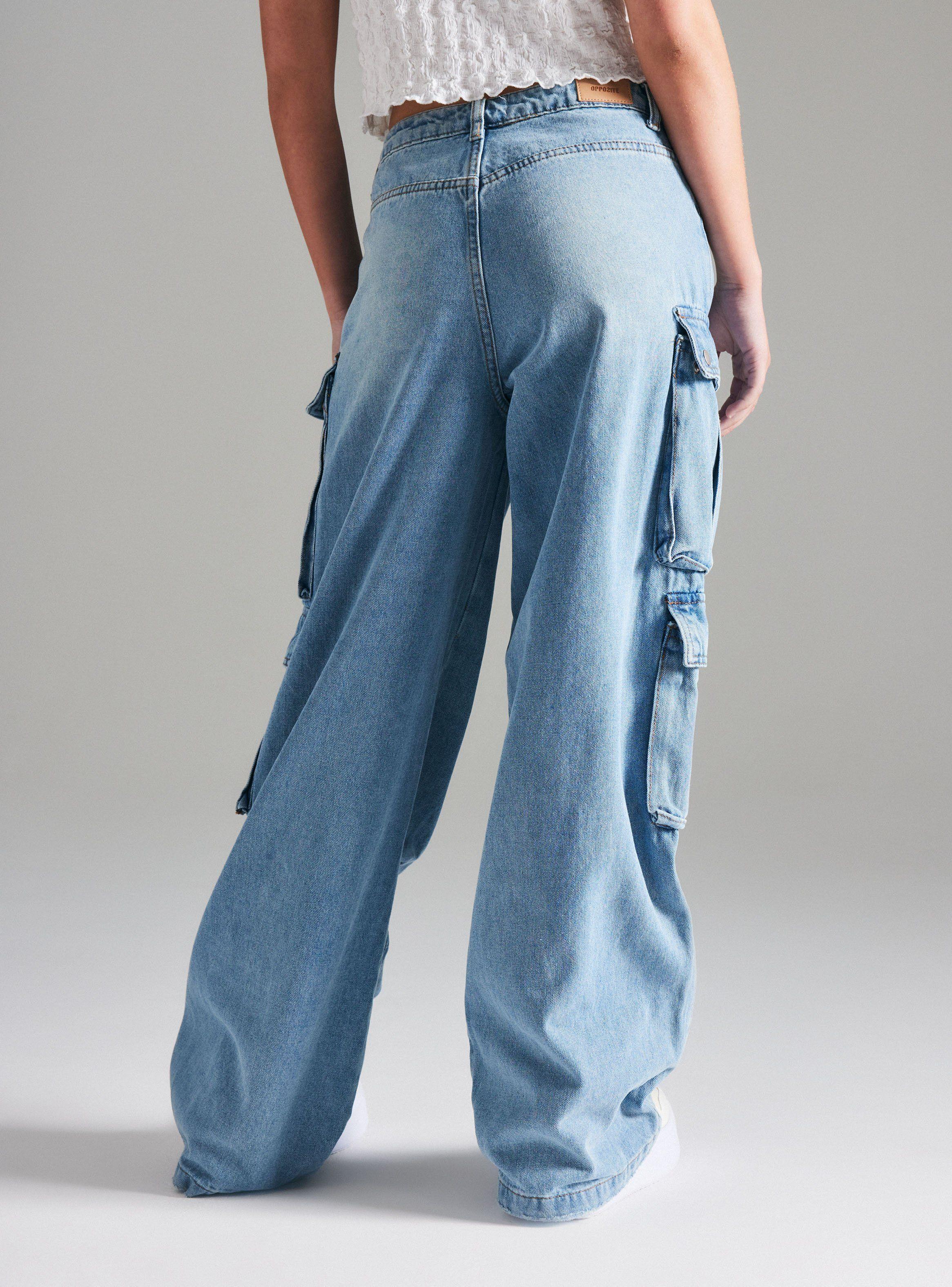 Jeans Multi Bolsillos Cargo-1