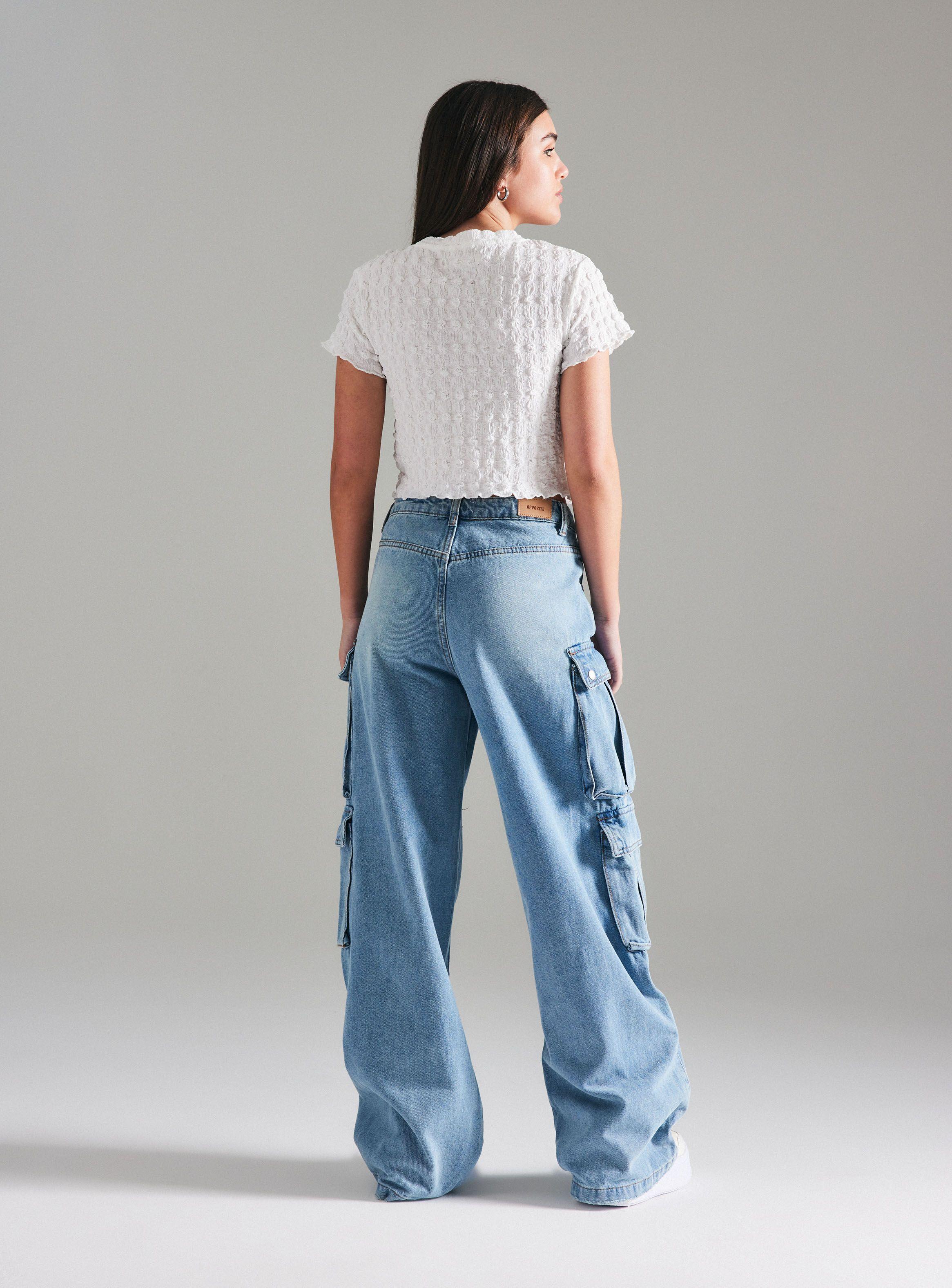 Jeans Multi Bolsillos Cargo-5