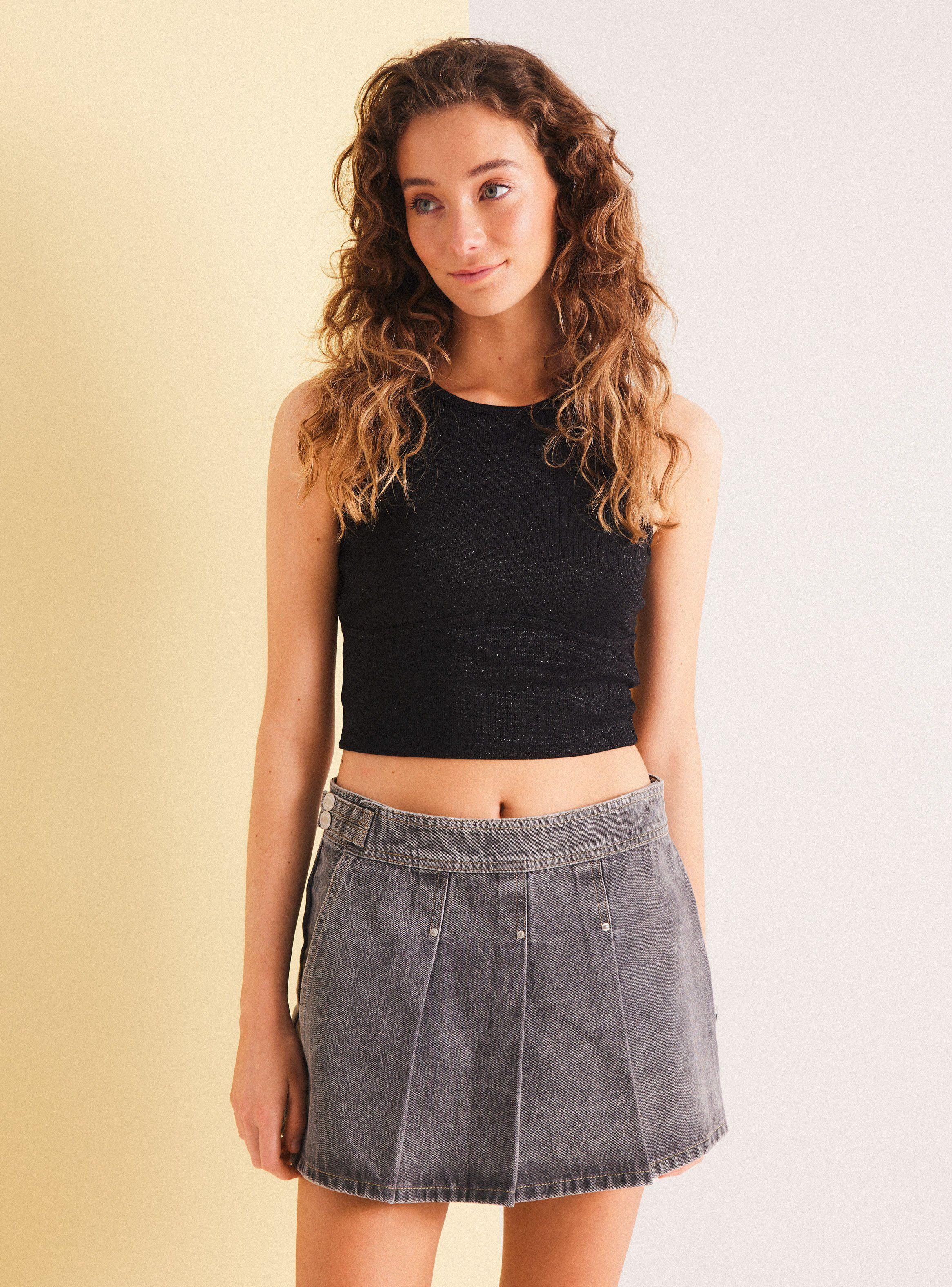 Falda Skort Plisada-0
