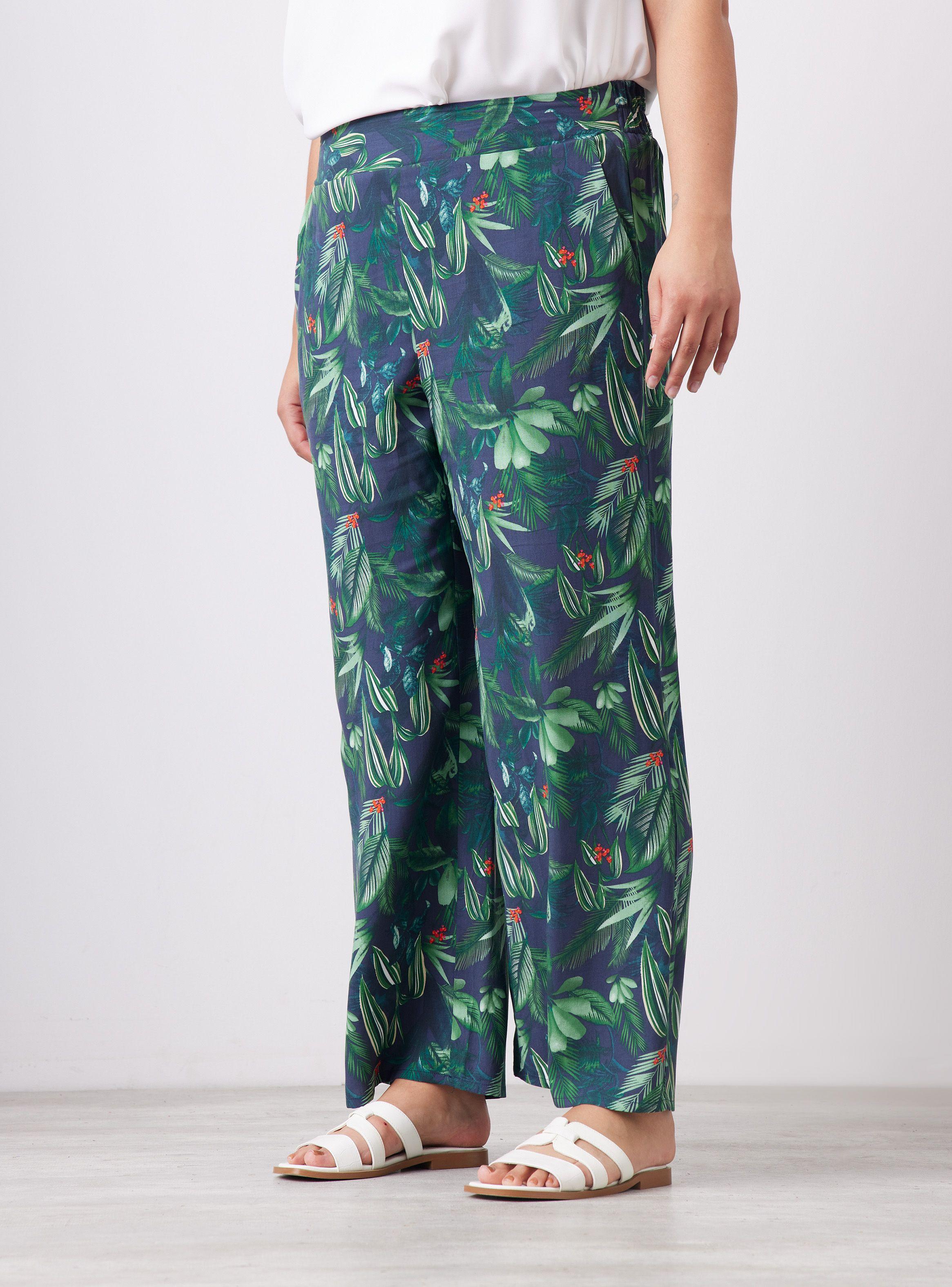 Pantalón Fluido Cintura Elasticada con Bolsillo-0