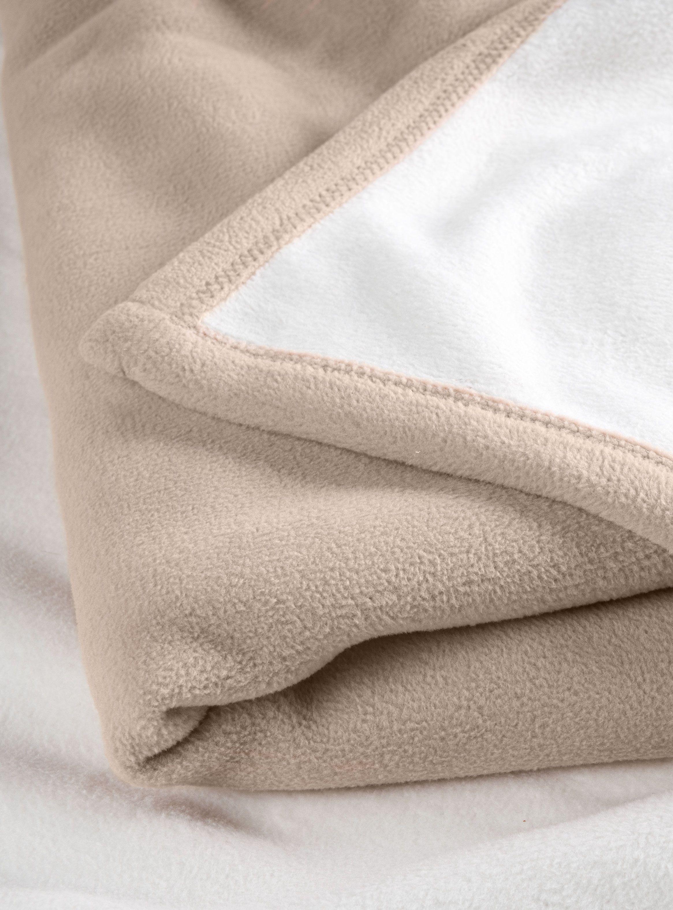 Frazada Bicolor 2 Plazas Beige-2