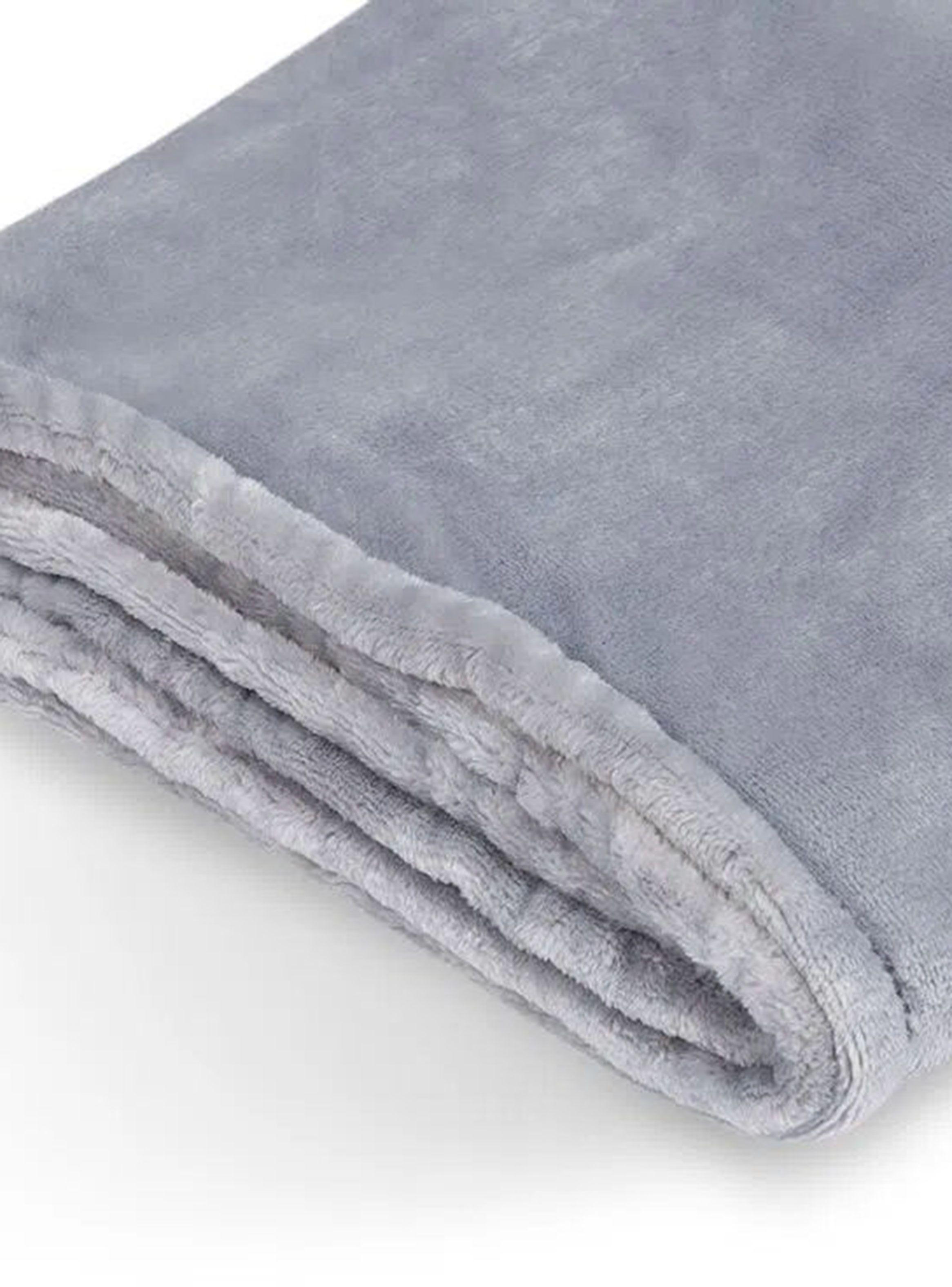 Frazada Flannel 1.5 Plazas Grafito-1