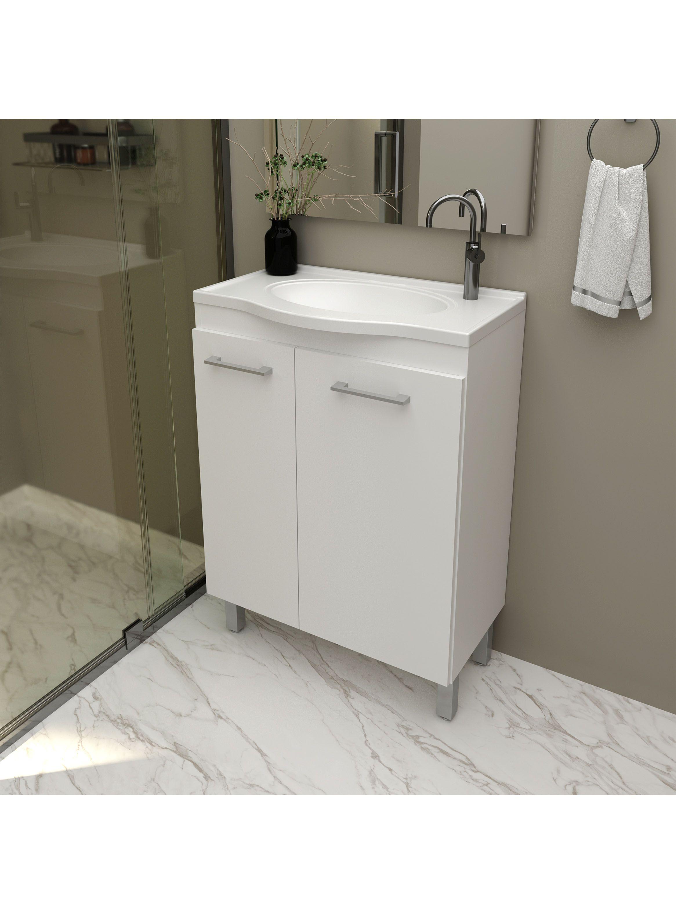 Mueble Lavamanos 2 Puertas Blanco-3