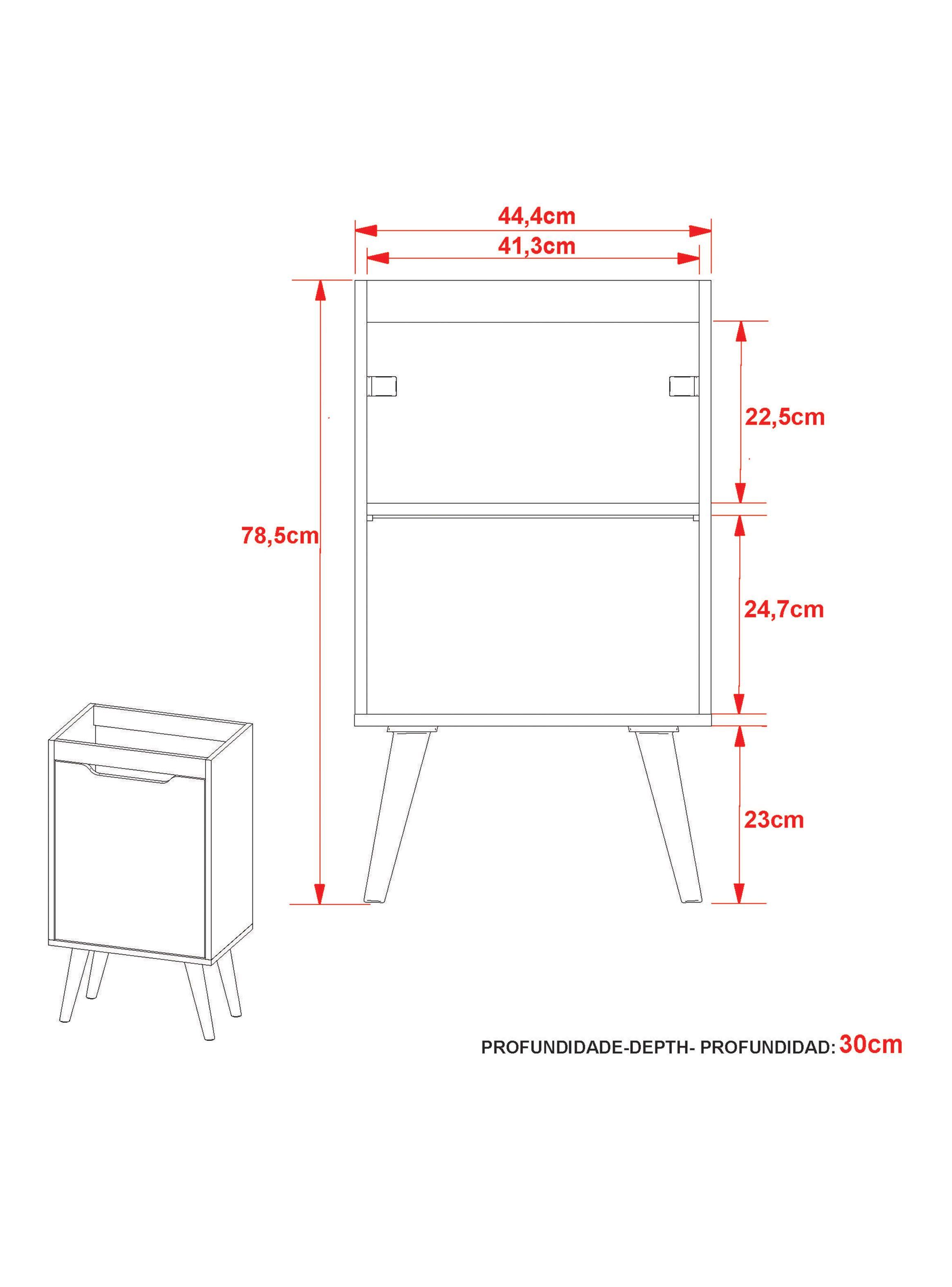 Mueble Lavamanos 1 Puerta Blanco Beige-1