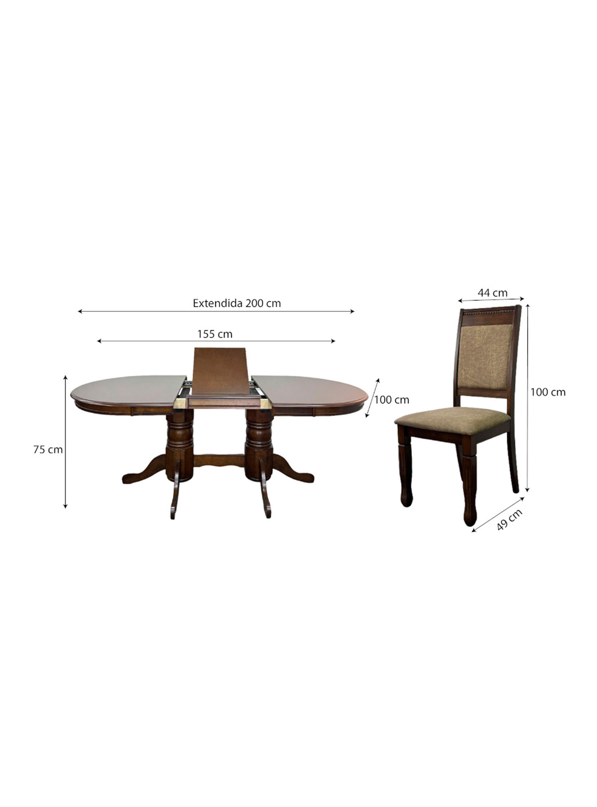 Juego de Comedor Montpellier Extensible + 8 Sillas-1