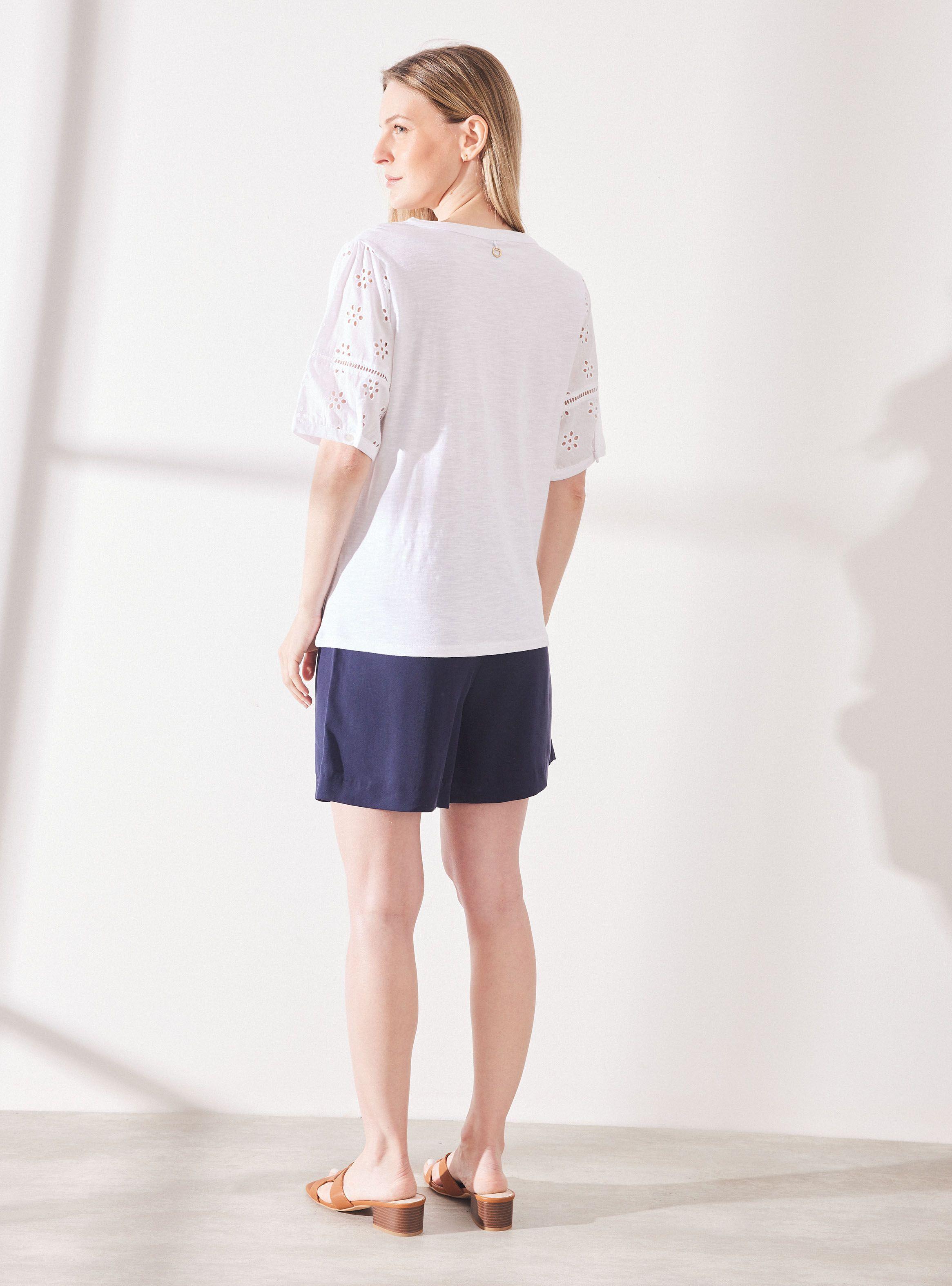 Polera con Broderie en Mangas Hombros y Cuello-5