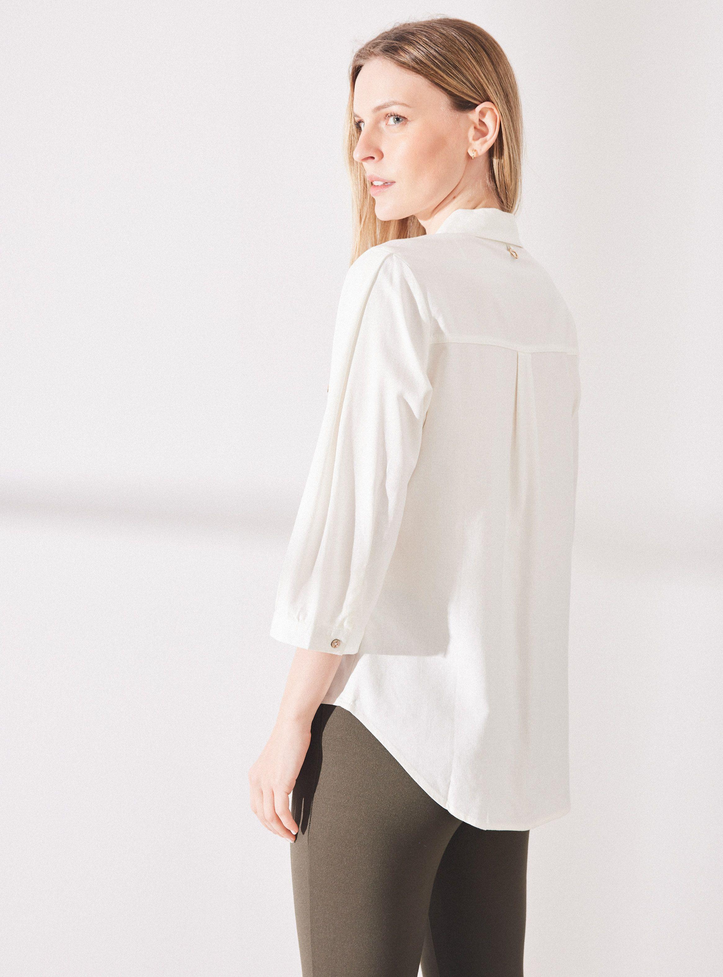 Blusa Lino Cuello Camisero-1