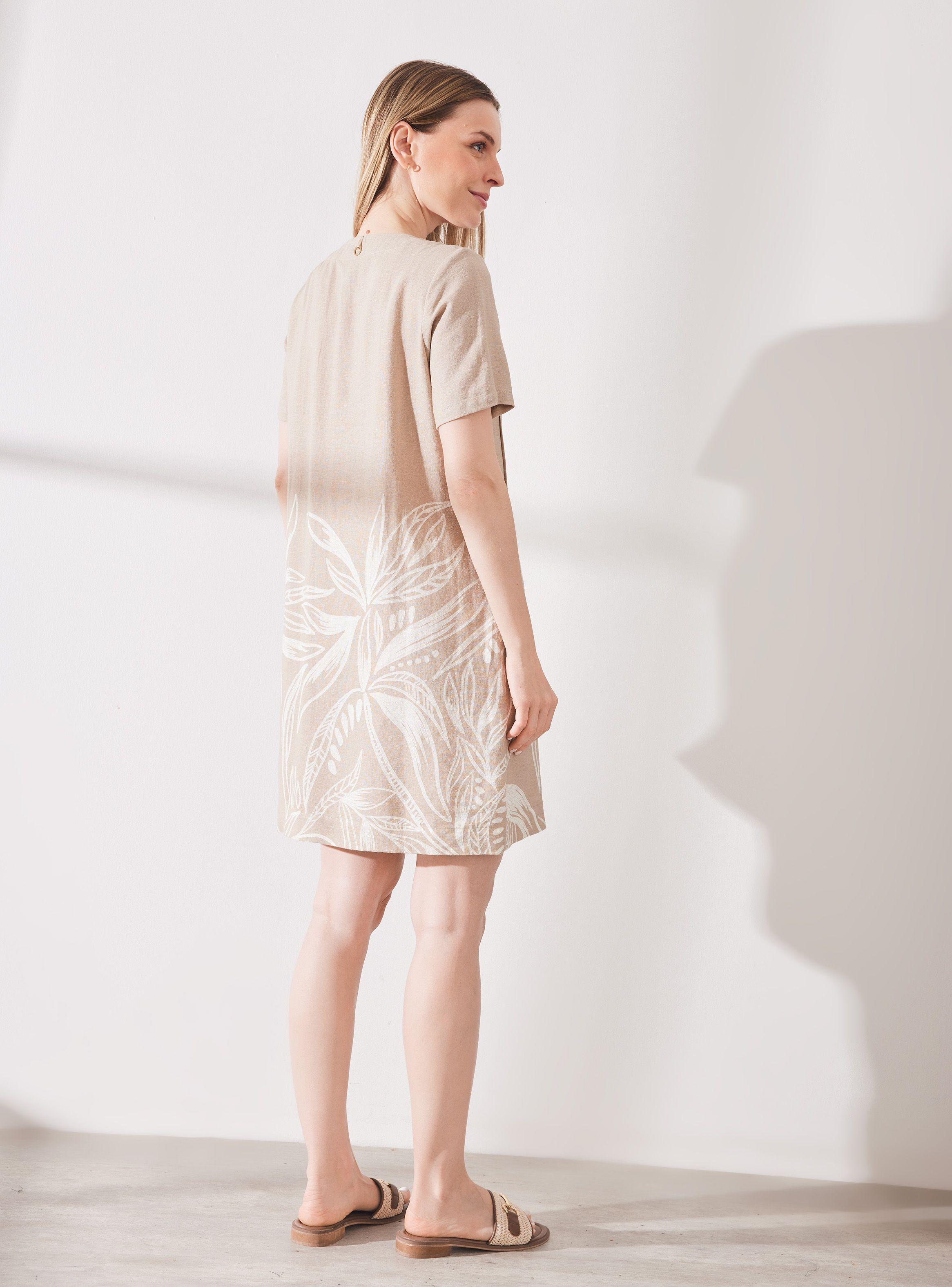 Vestido de Lino Estampado-5