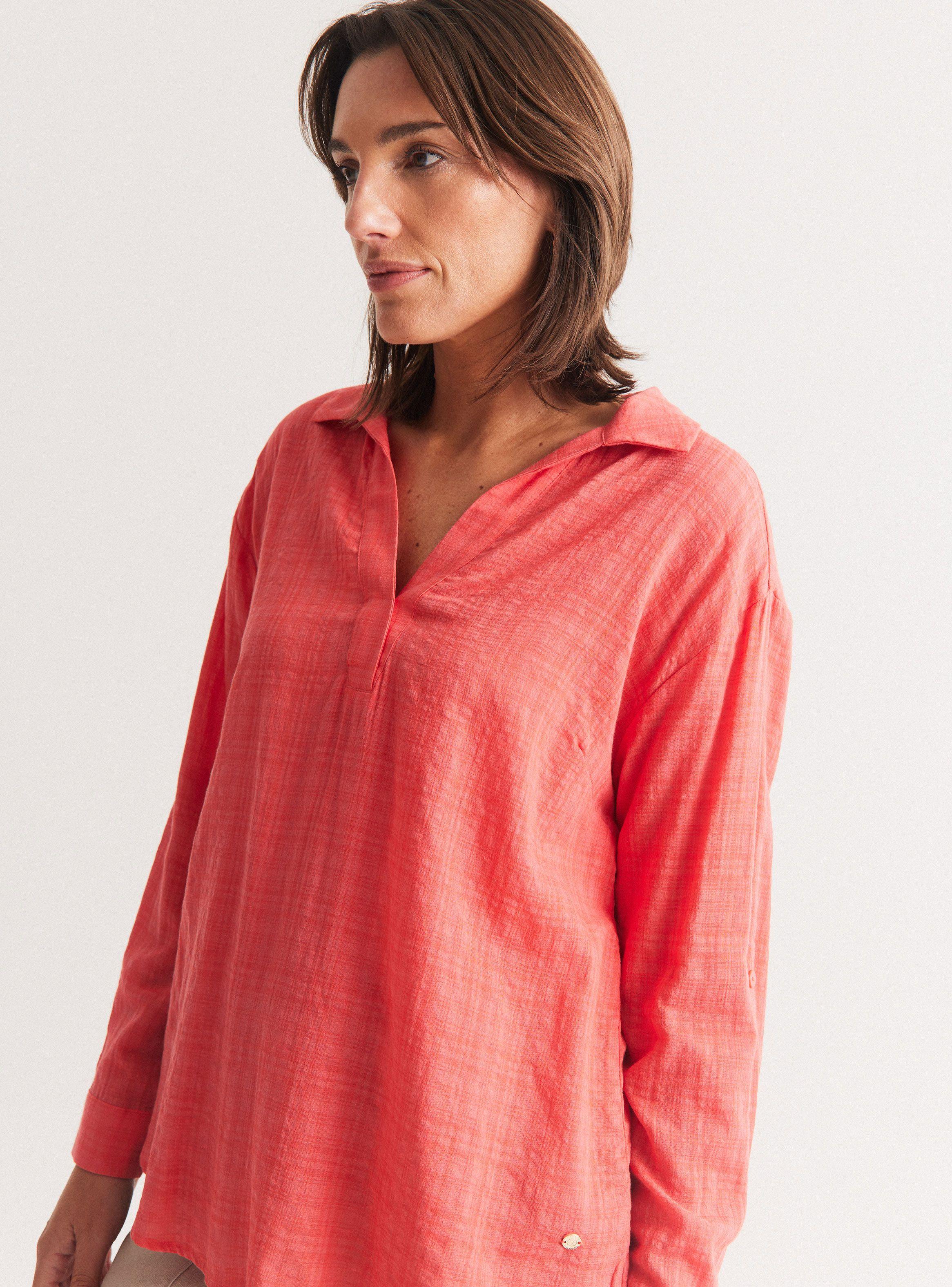 Blusa Escote V Diseño Liso-2