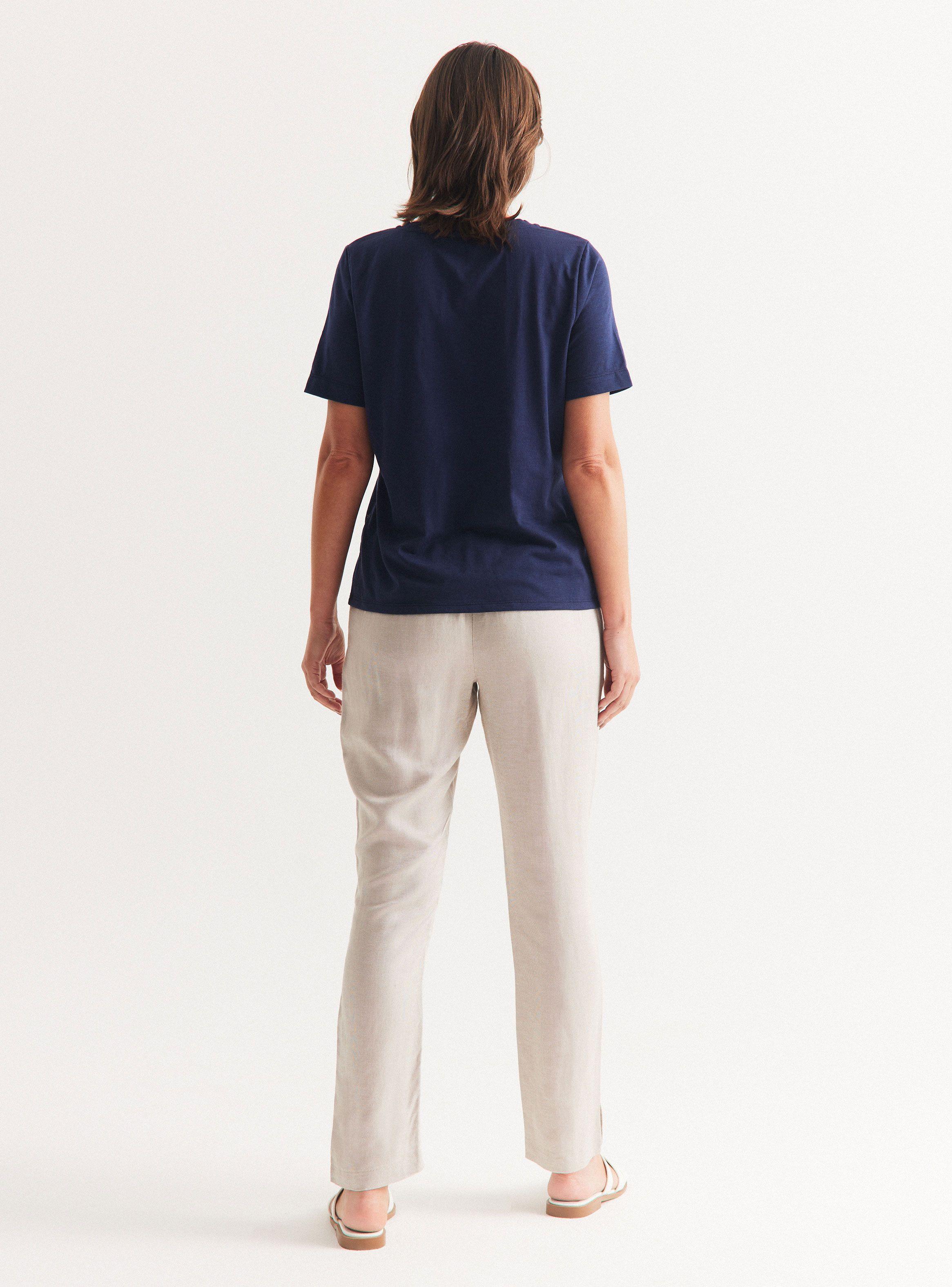 Pantalón Elástico con Lino-5