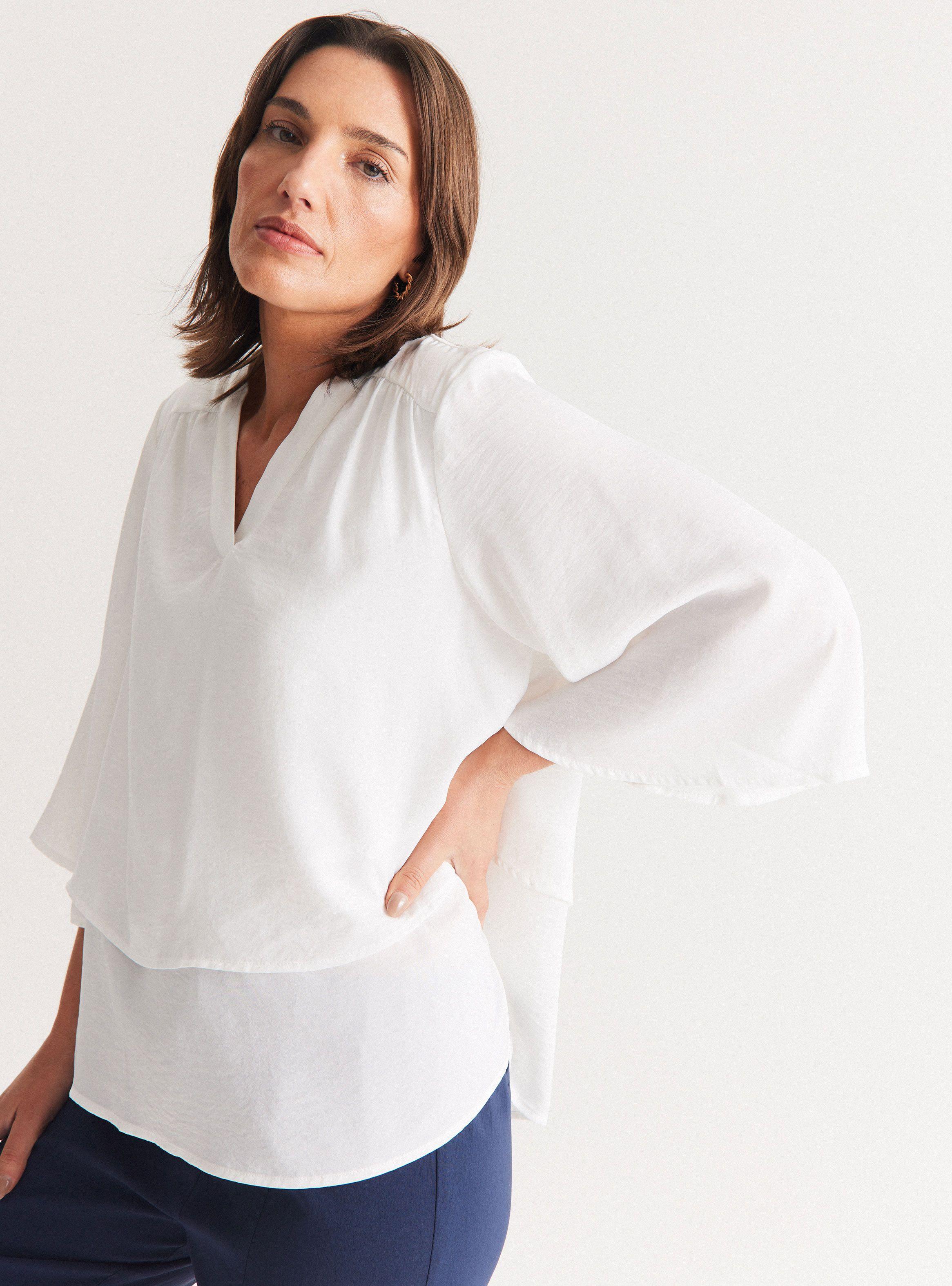 Blusa Doble Capa Corte Suelto-3