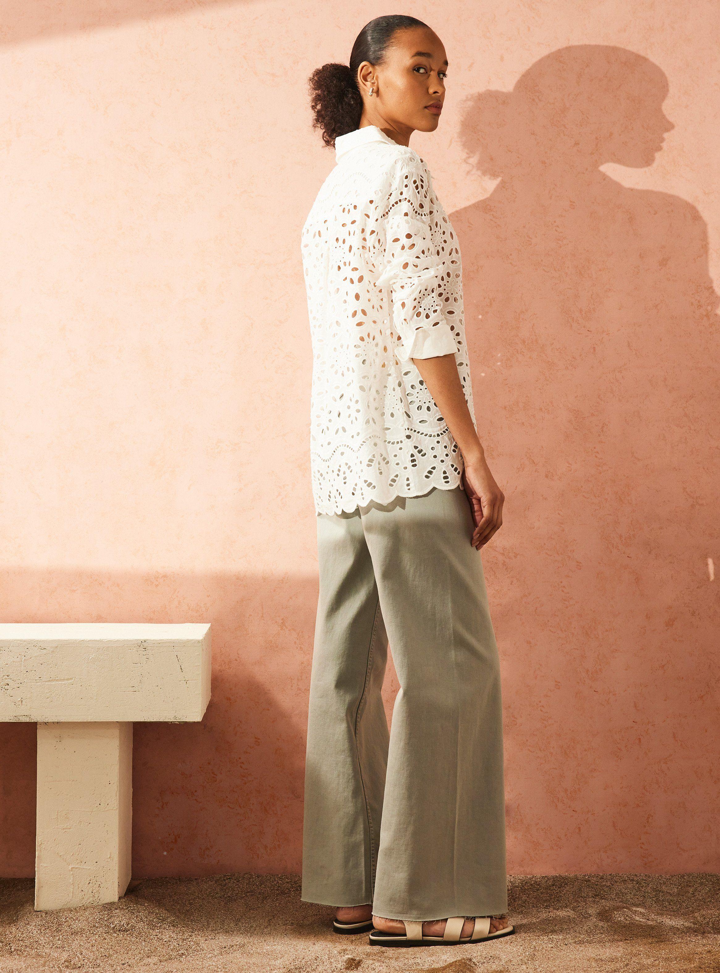 Blusa Camisera de Tela Bordada-5