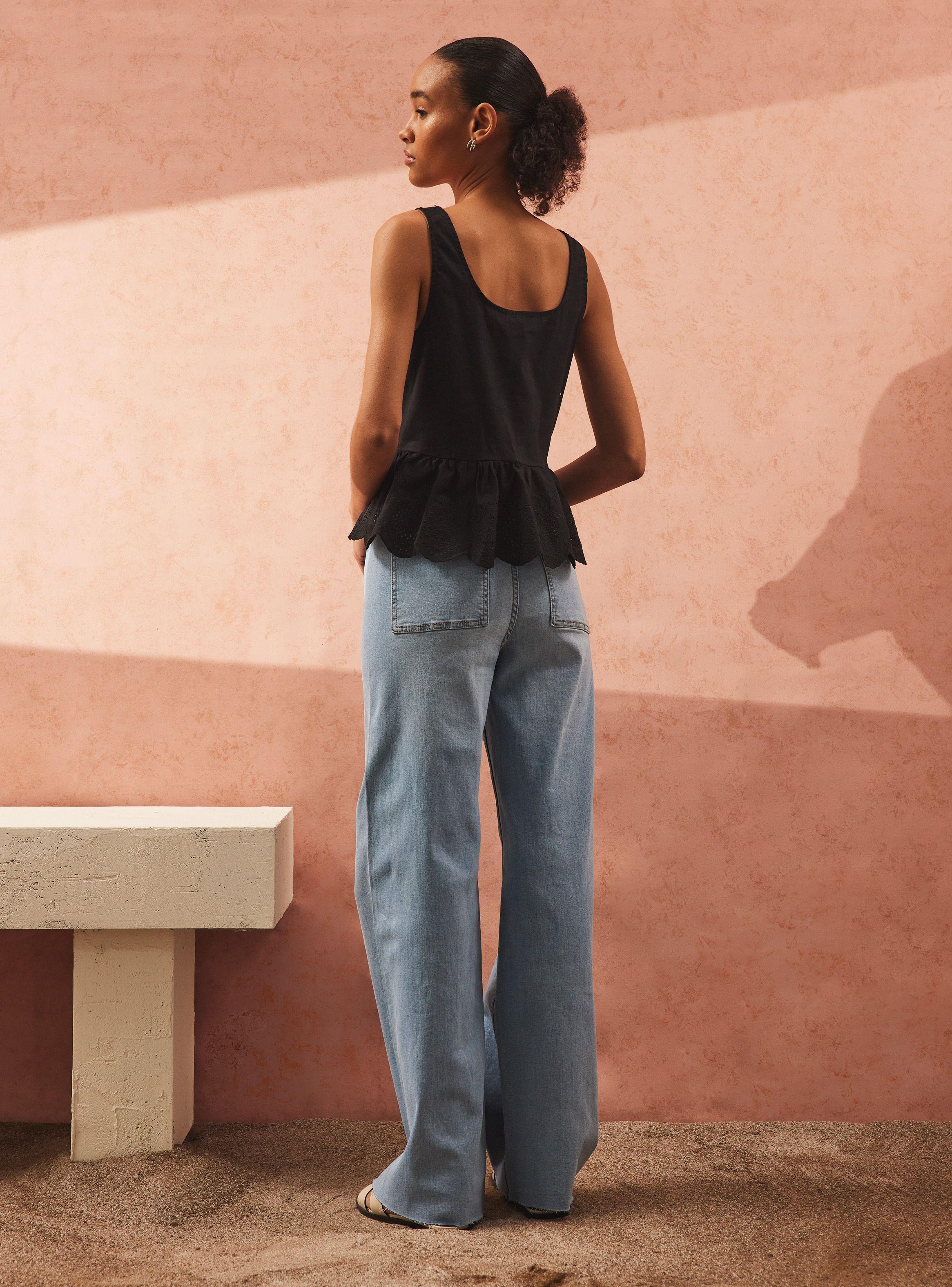 Blusa Corte Peplum con Tela Bordada-5