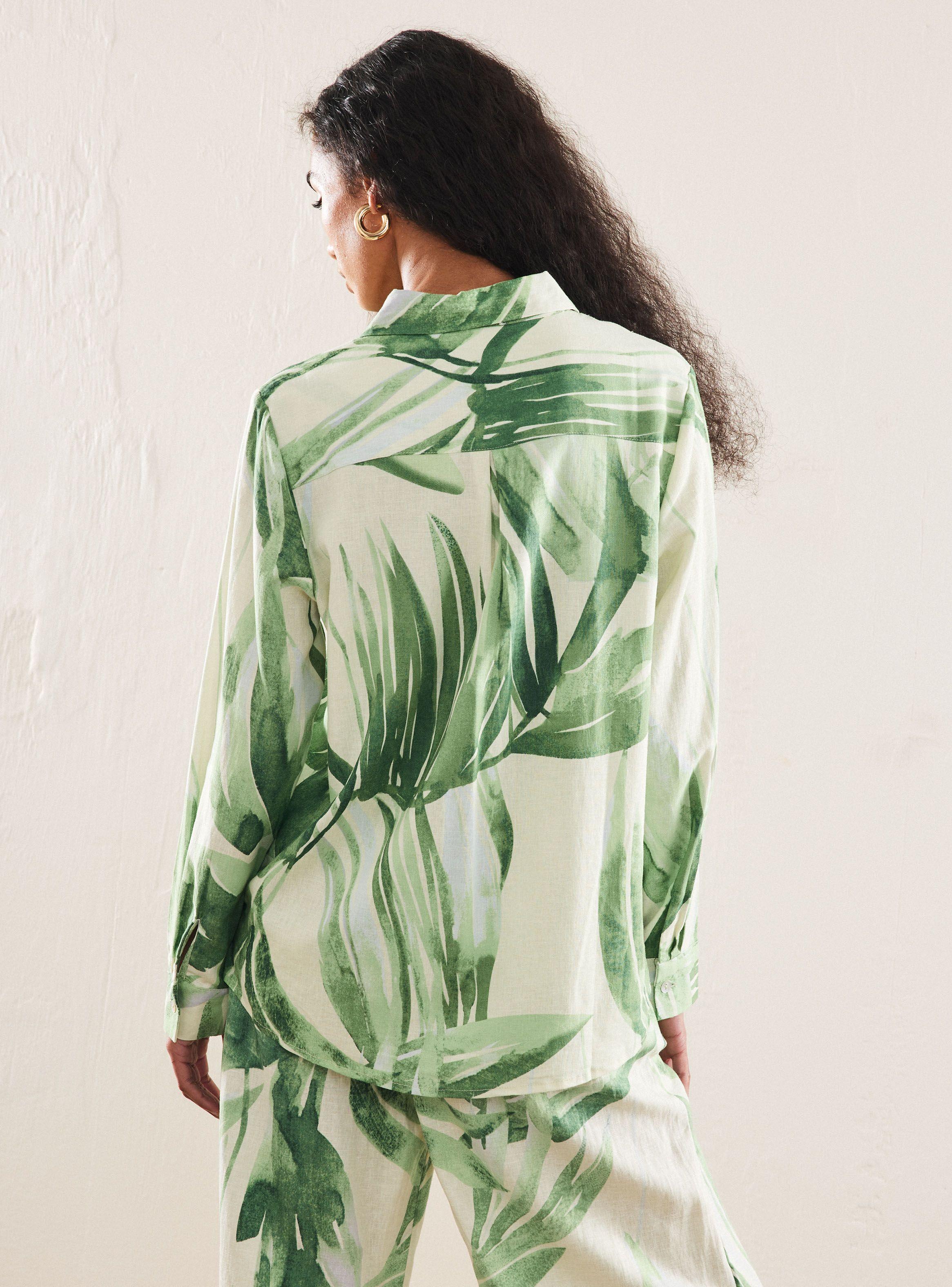 Blusa Estampada con Lino-1