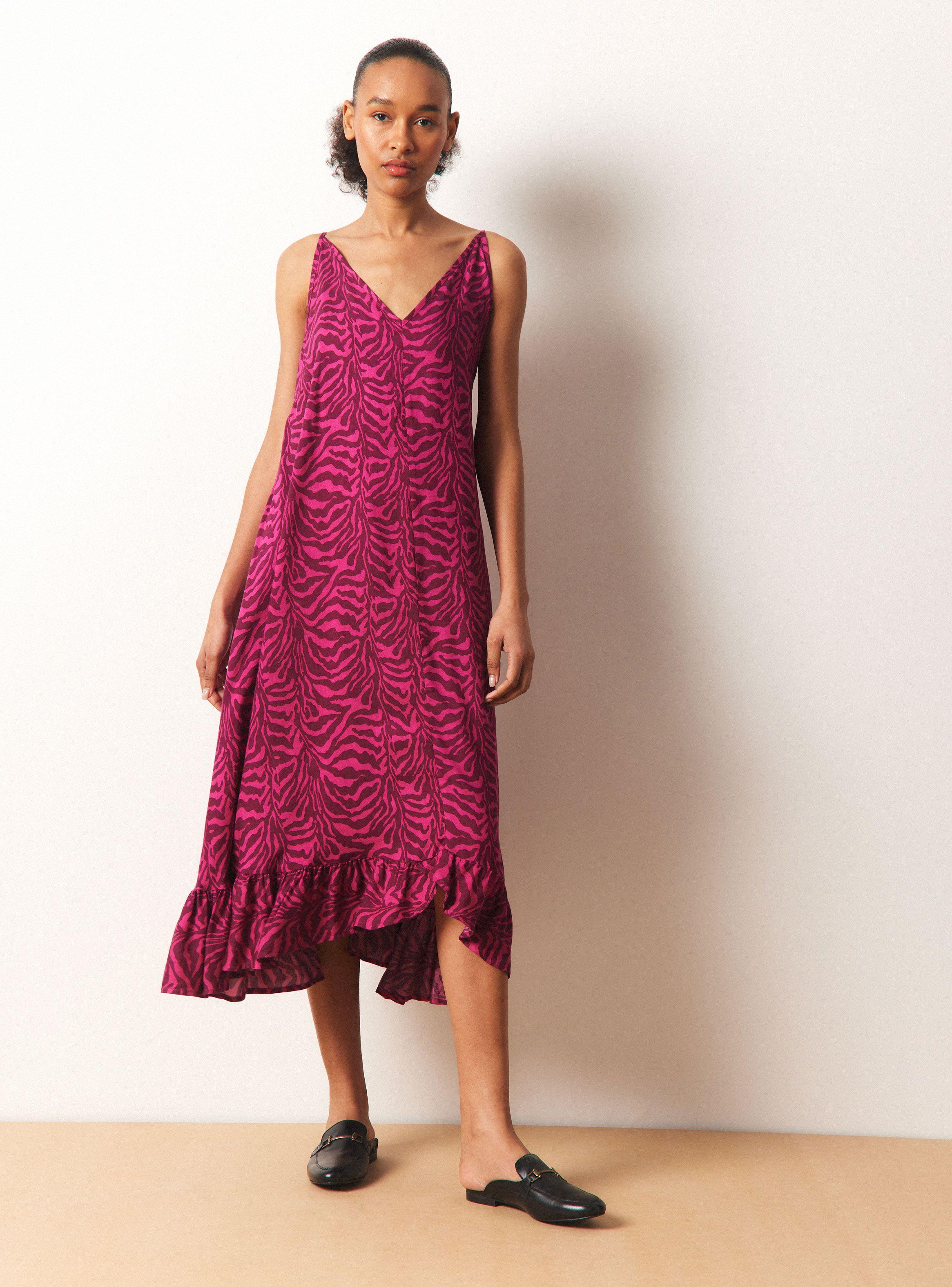 Vestido Midi con Volante en Ruedo-4