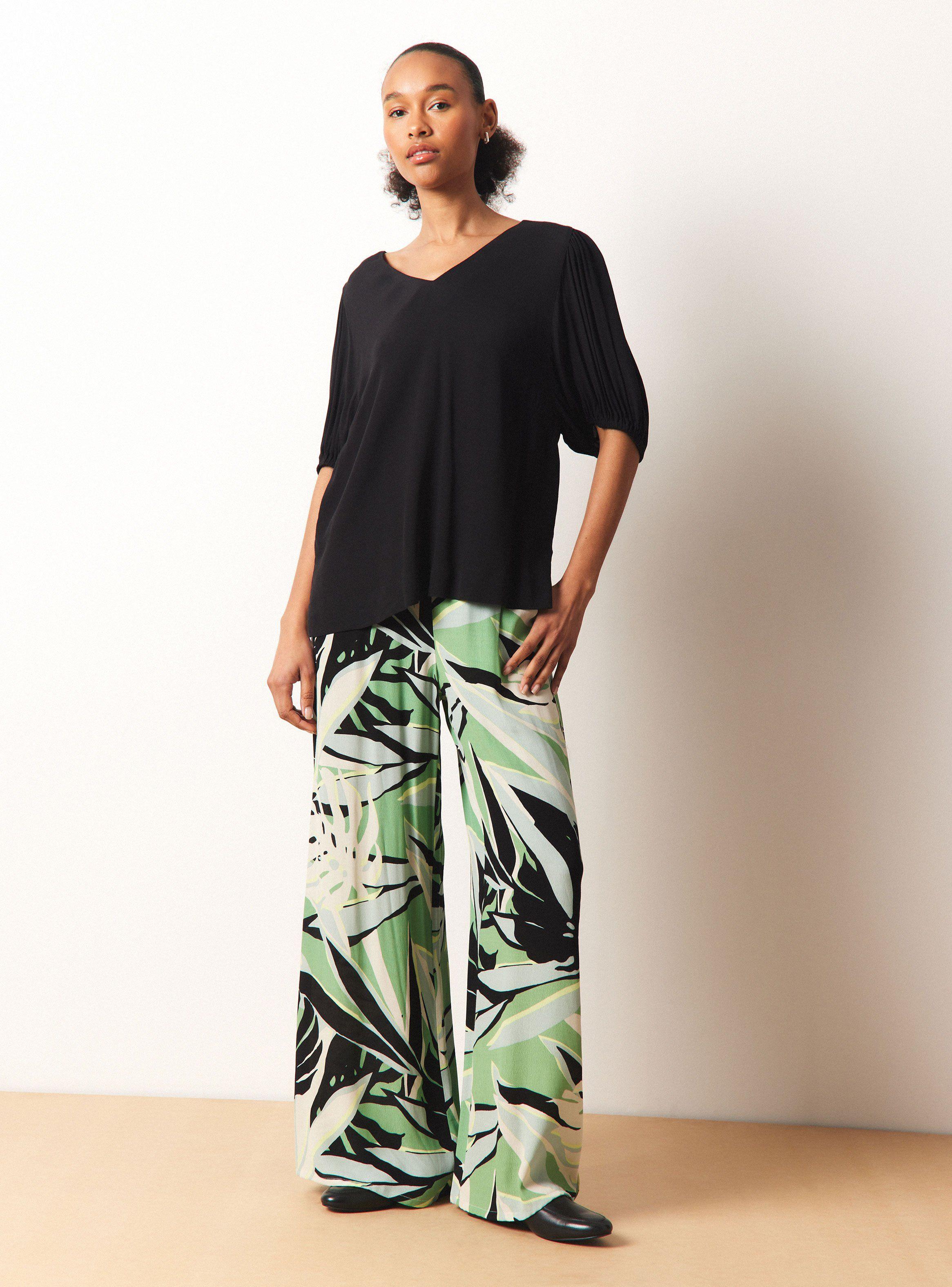 Blusa Básica con Manga Abullonada y Elástico en Puño-4