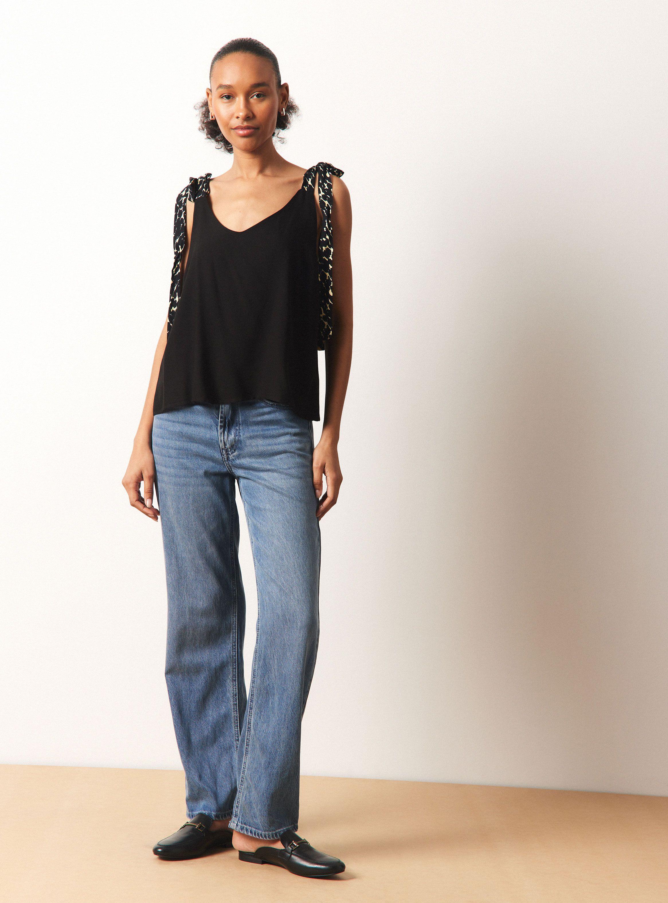 Blusa Doble Capa con Lazo en Tirantes-4