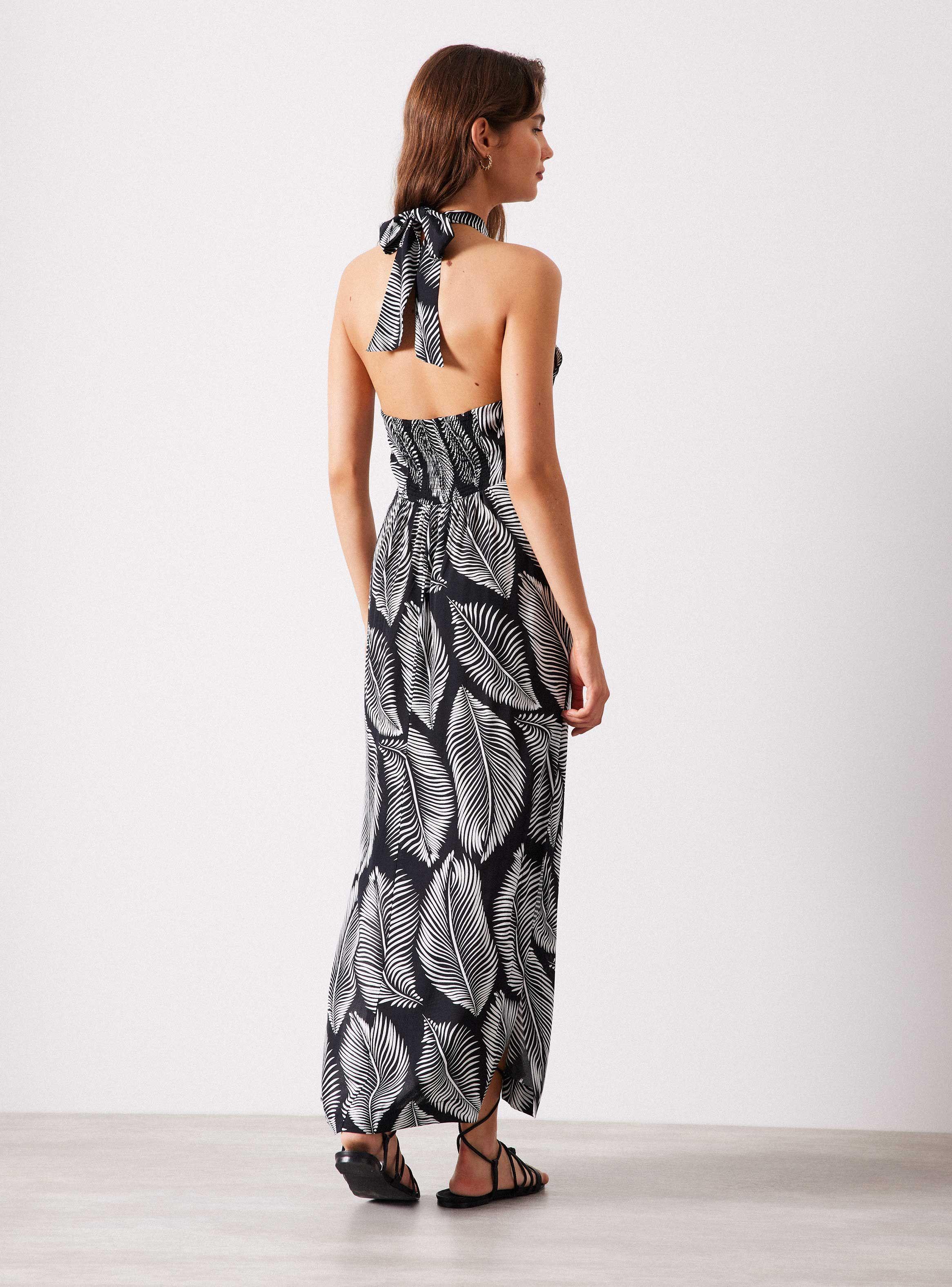 Vestido Escote Halter Cruzado-5