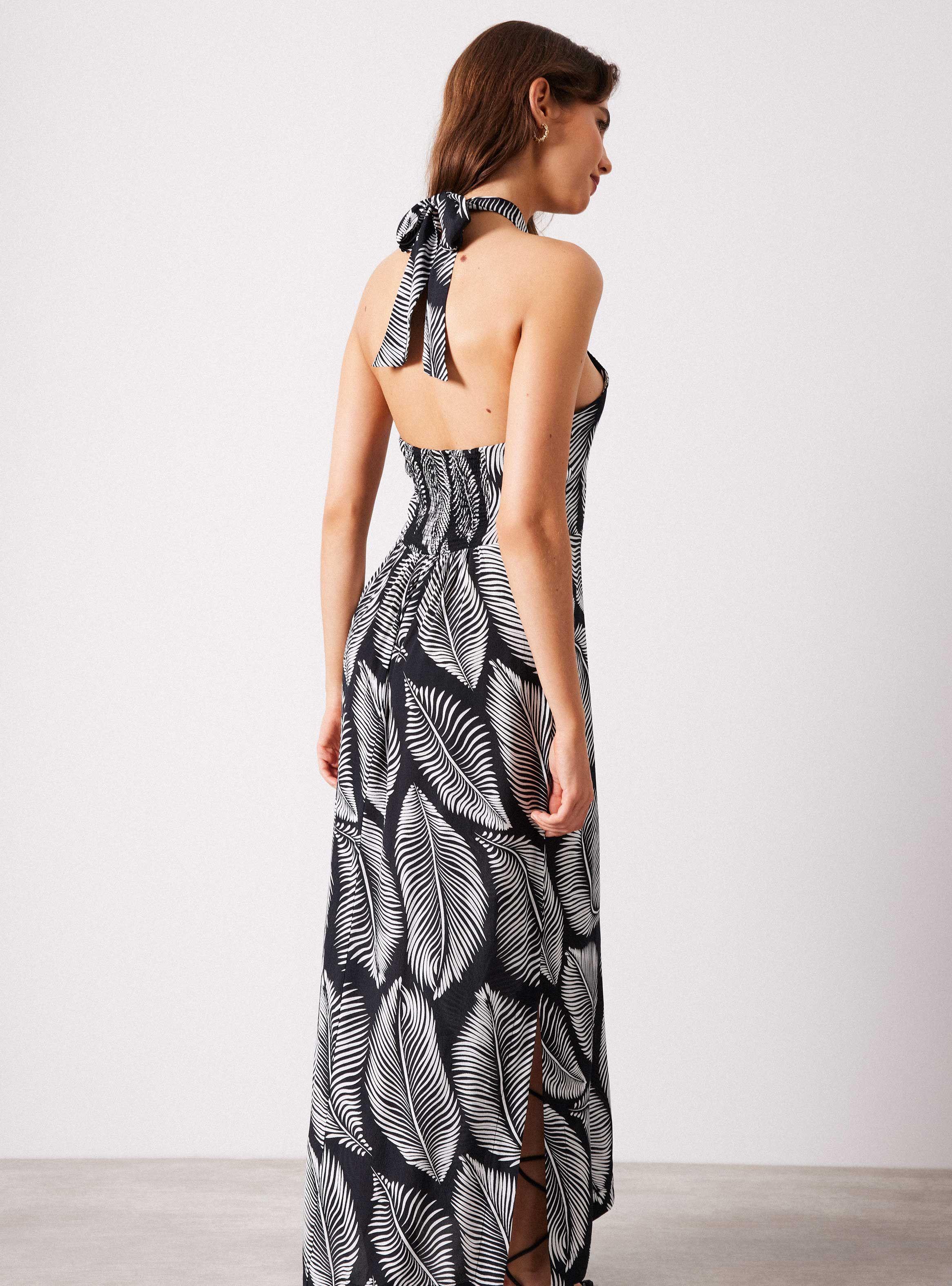 Vestido Escote Halter Cruzado-1