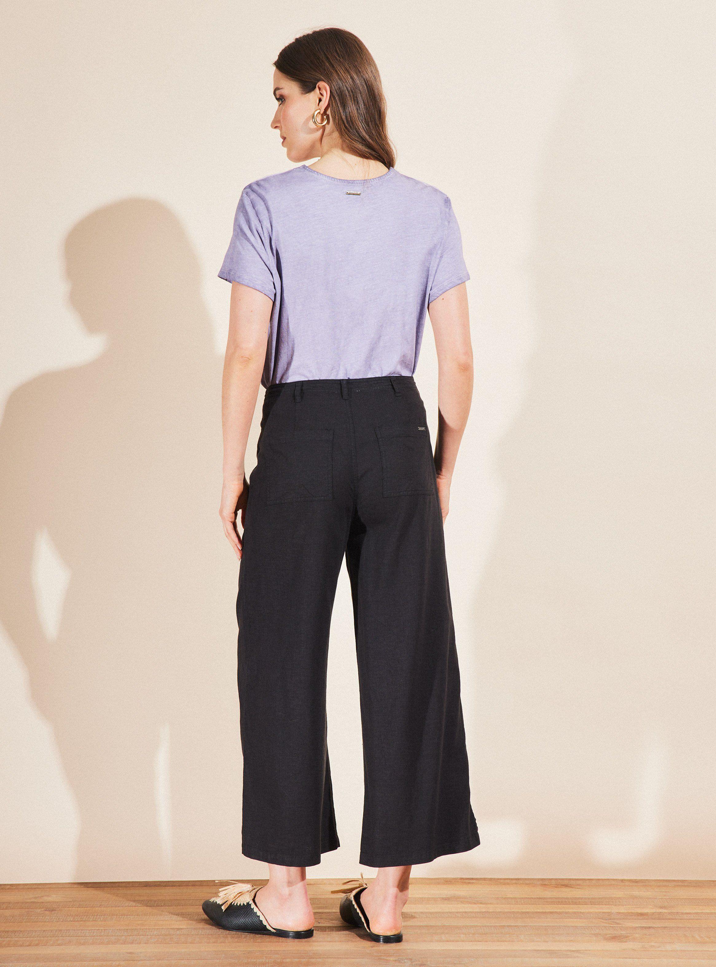 Pantalón Crop de Lino-5