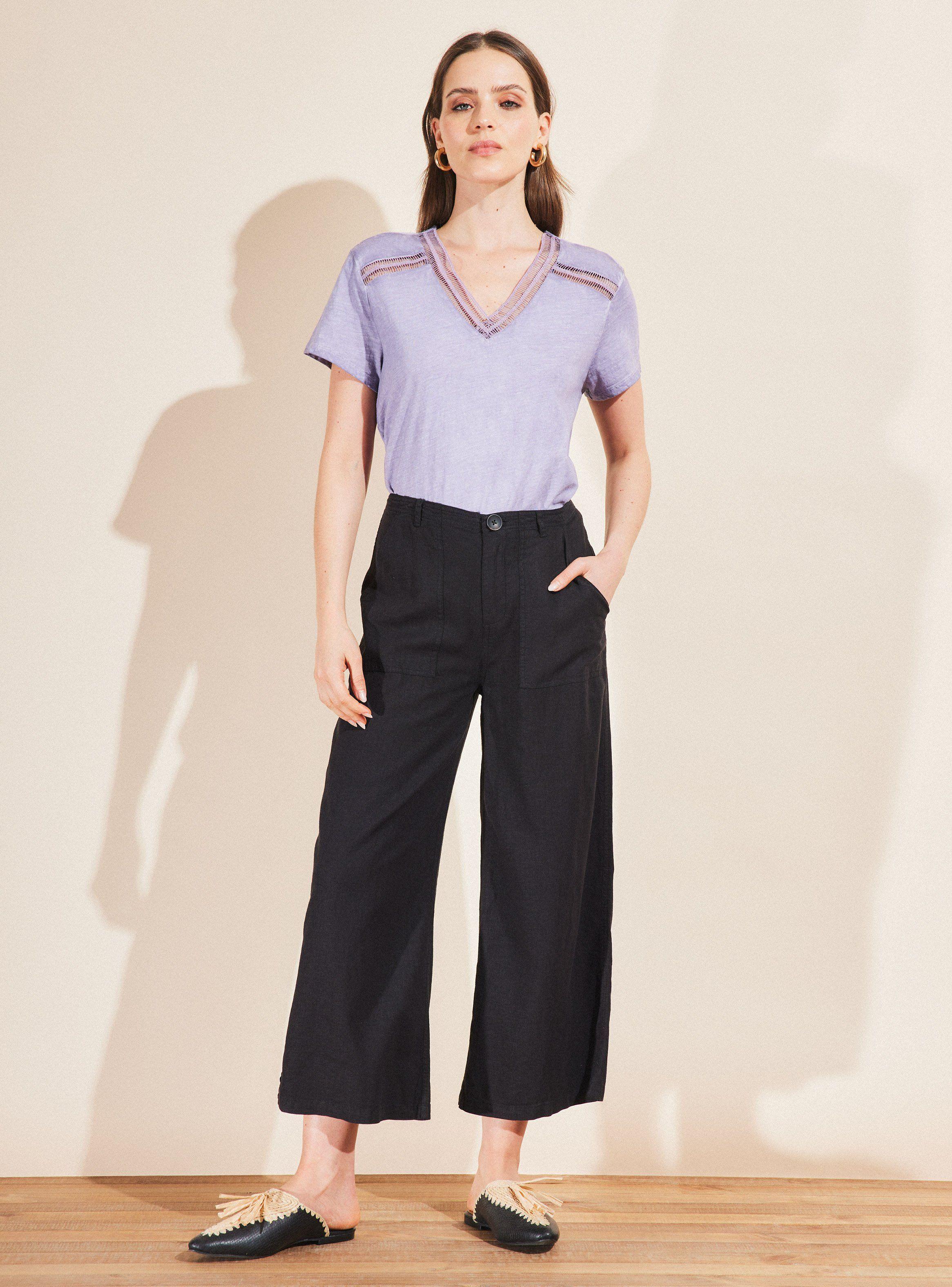 Pantalón Crop de Lino-4