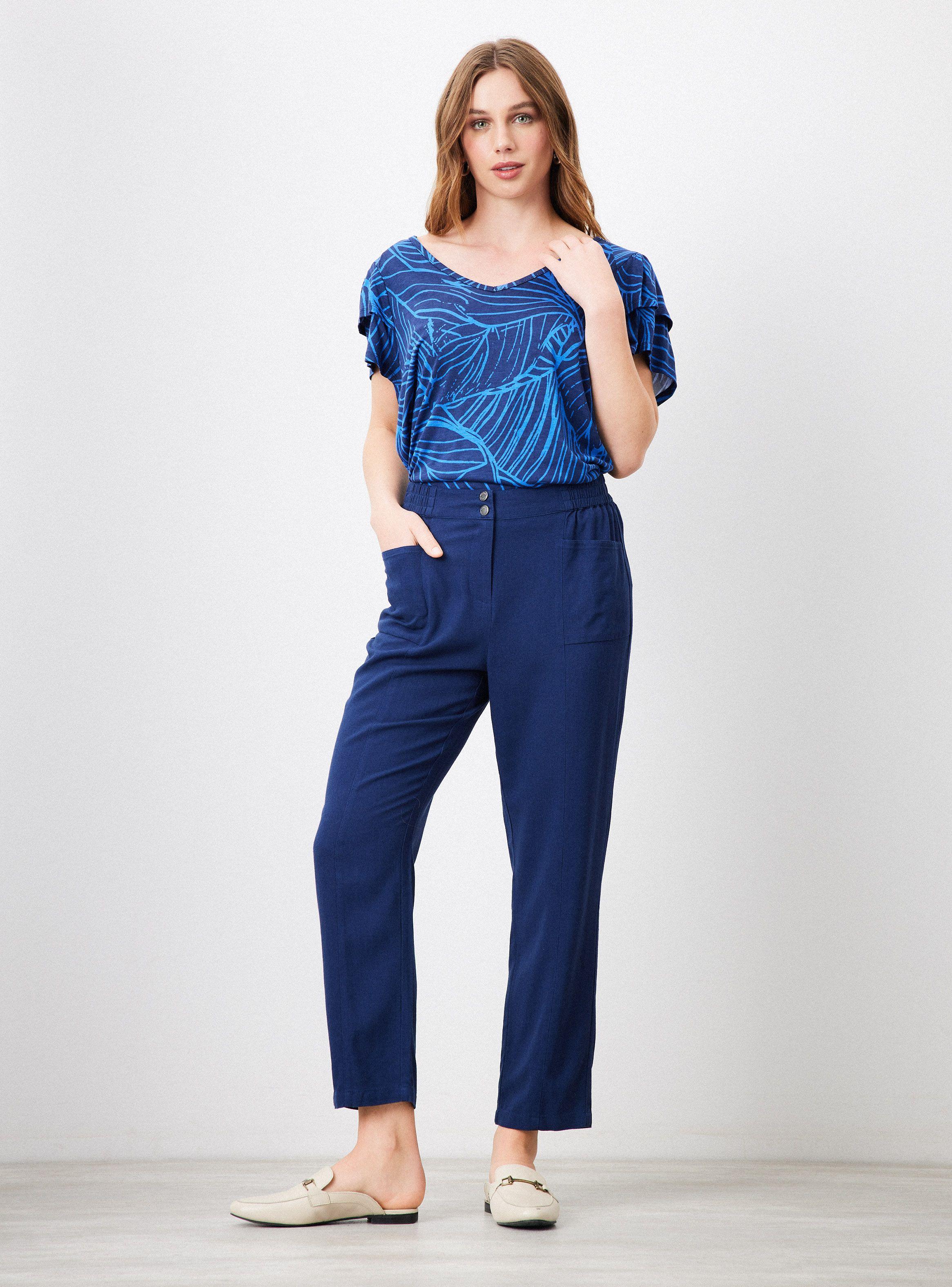 Pantalón Capri con Lino-4