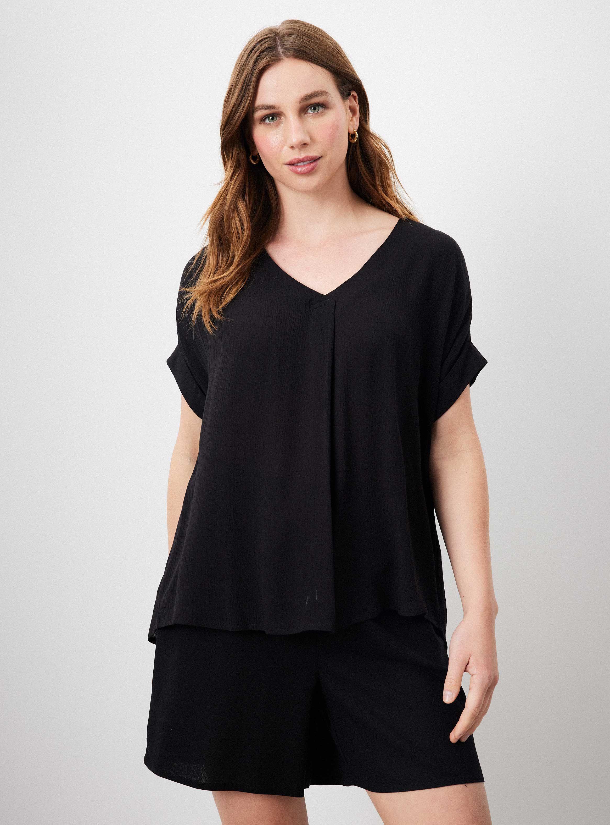 Blusa Holgada con Pinza en Delantero-0