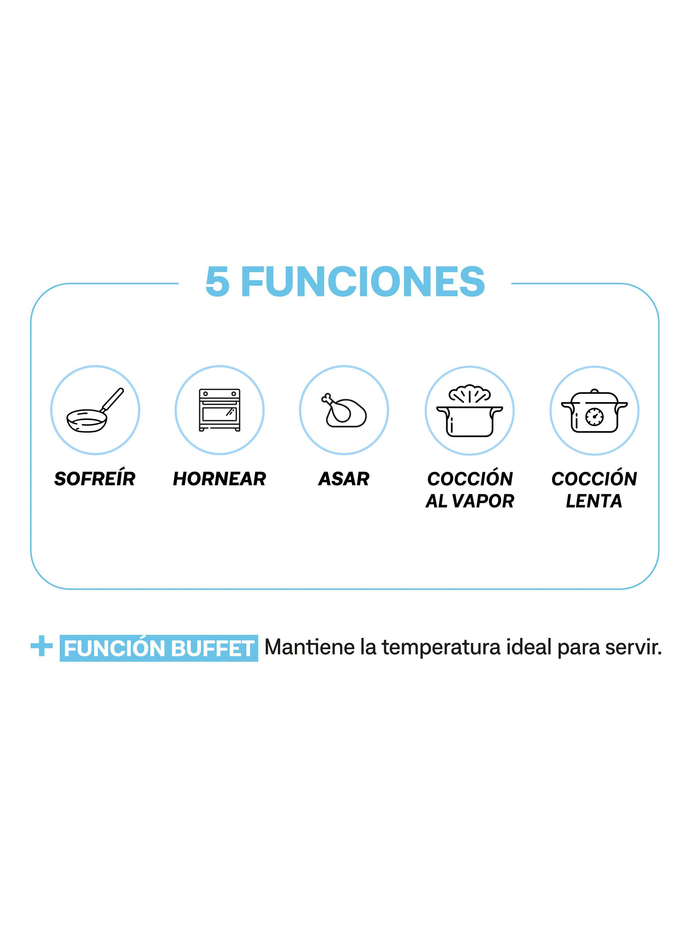 Olla de Cocción MultiCooker 5 en 1 de 5.5 Litros-4