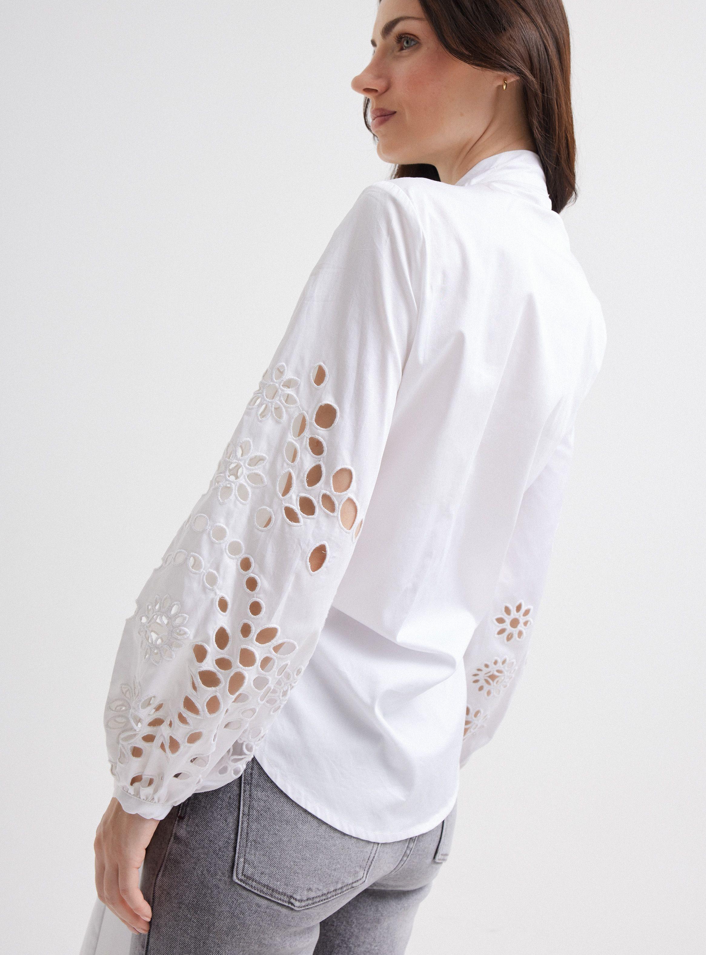 Blusa Manga Globo Broderie-3