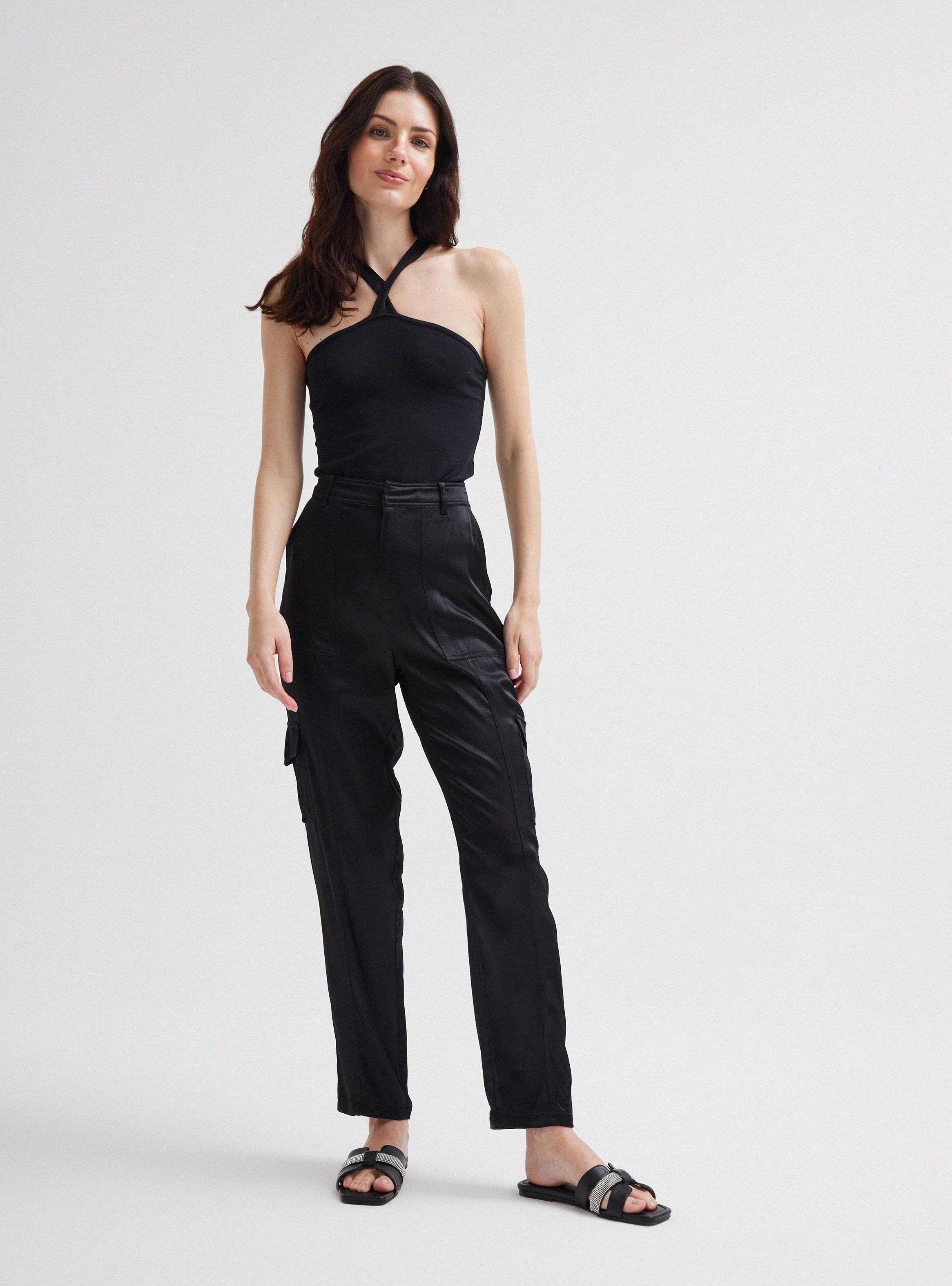 Pantalón Cargo Efecto Satinado-4
