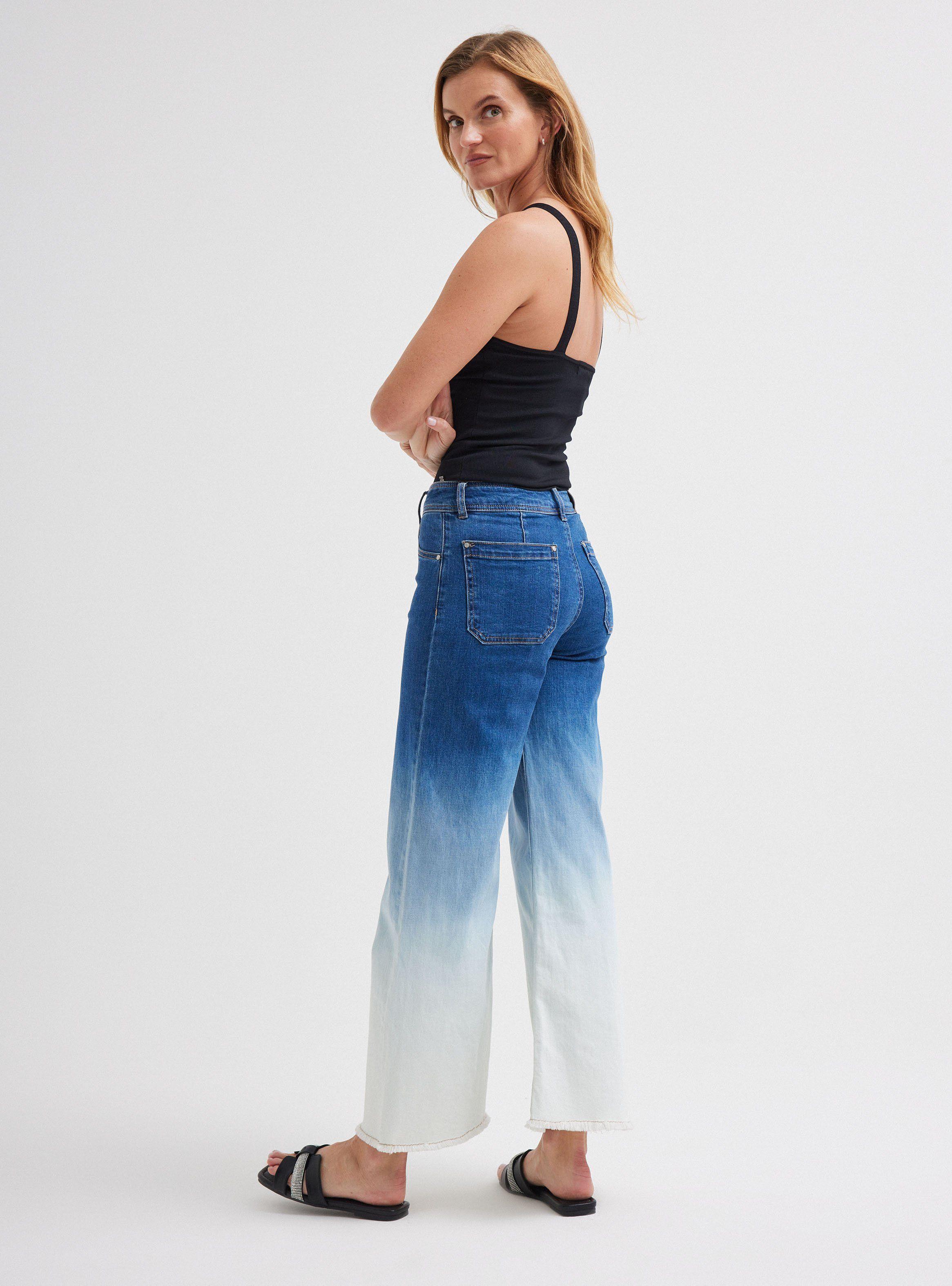 Jeans Slim de Pierna Ancha Color en Degradé-5