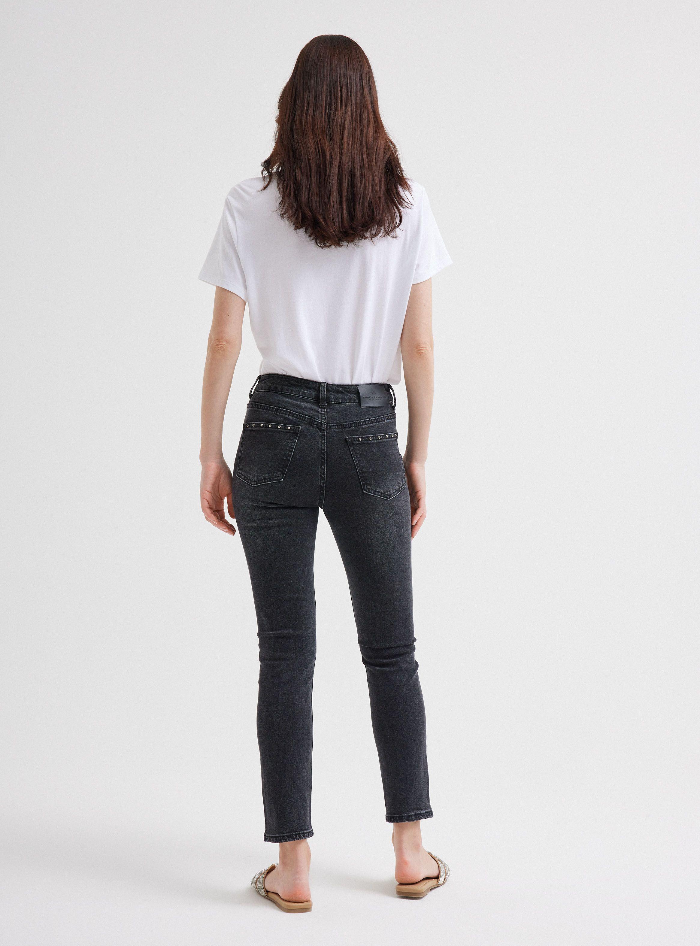 Jeans Skinny  con Tachas en Bolsillos-5