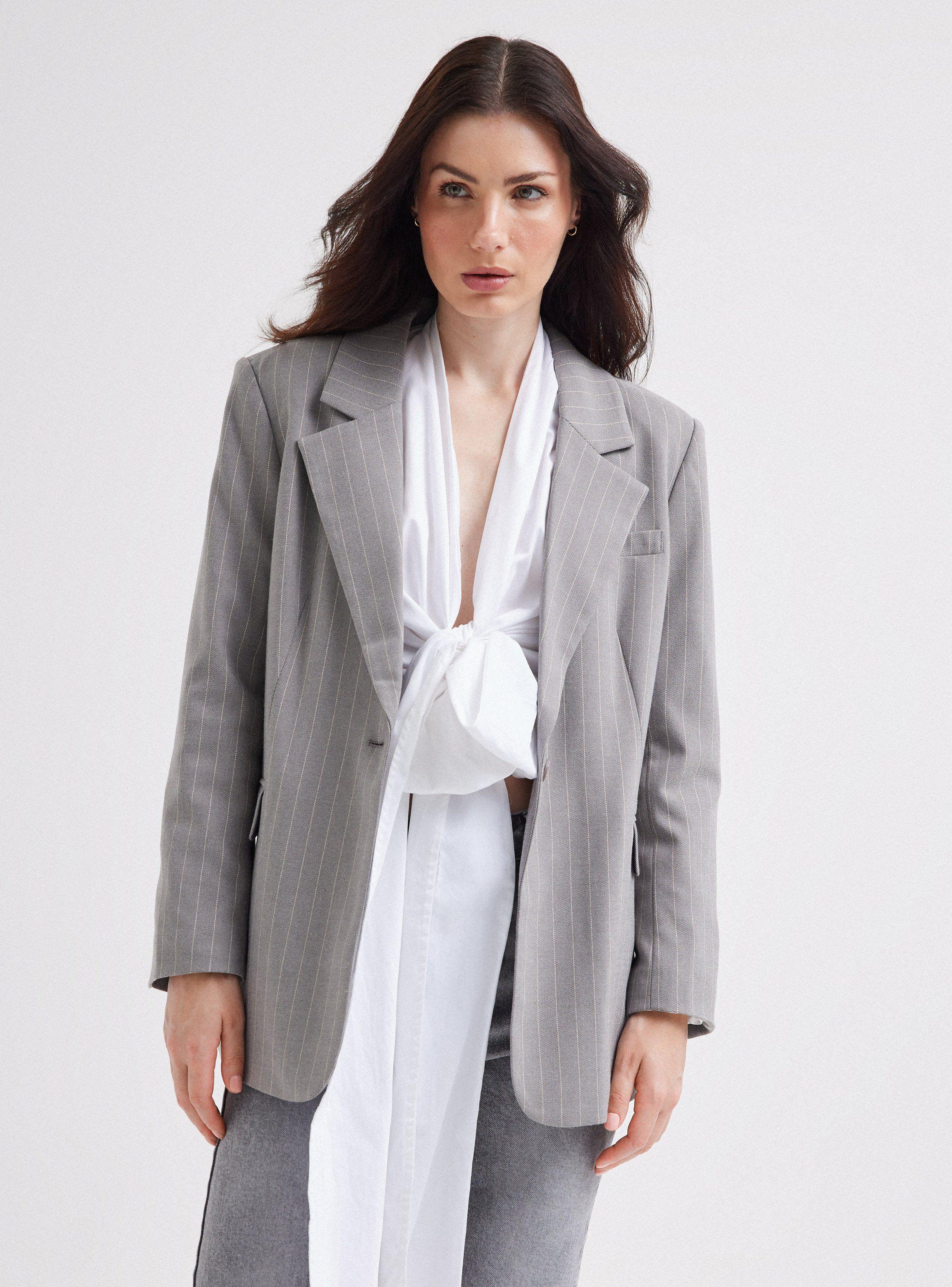Blazer Sastrero Rayado-0
