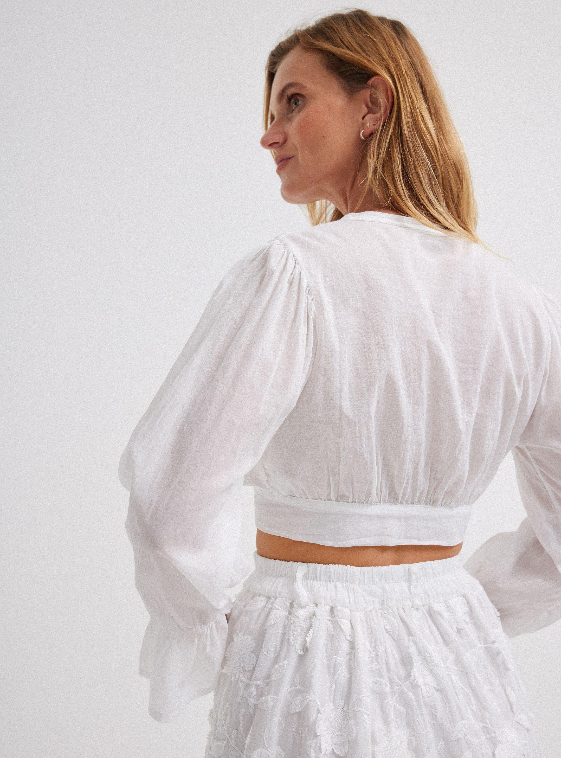 Blusa Crop Cierre Nudo Hecha en Italia-3