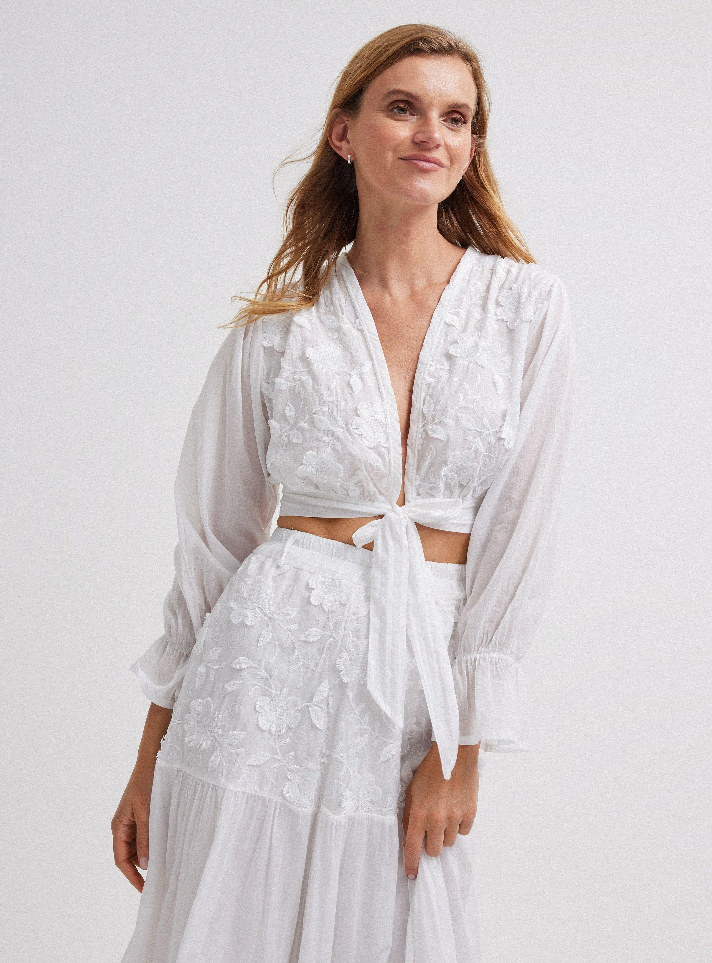 Blusa Crop Cierre Nudo Hecha en Italia-0