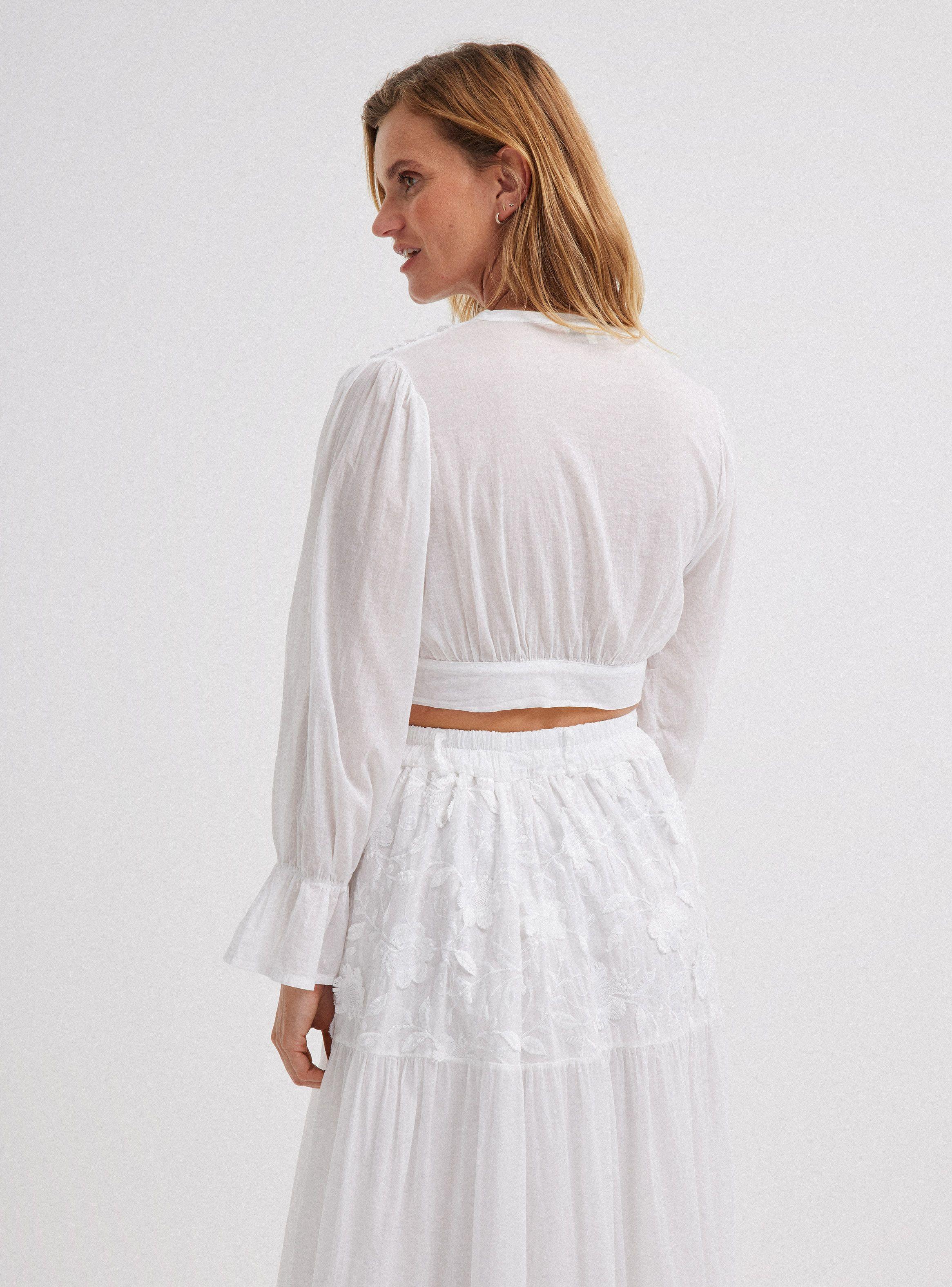 Blusa Crop Cierre Nudo Hecha en Italia-1