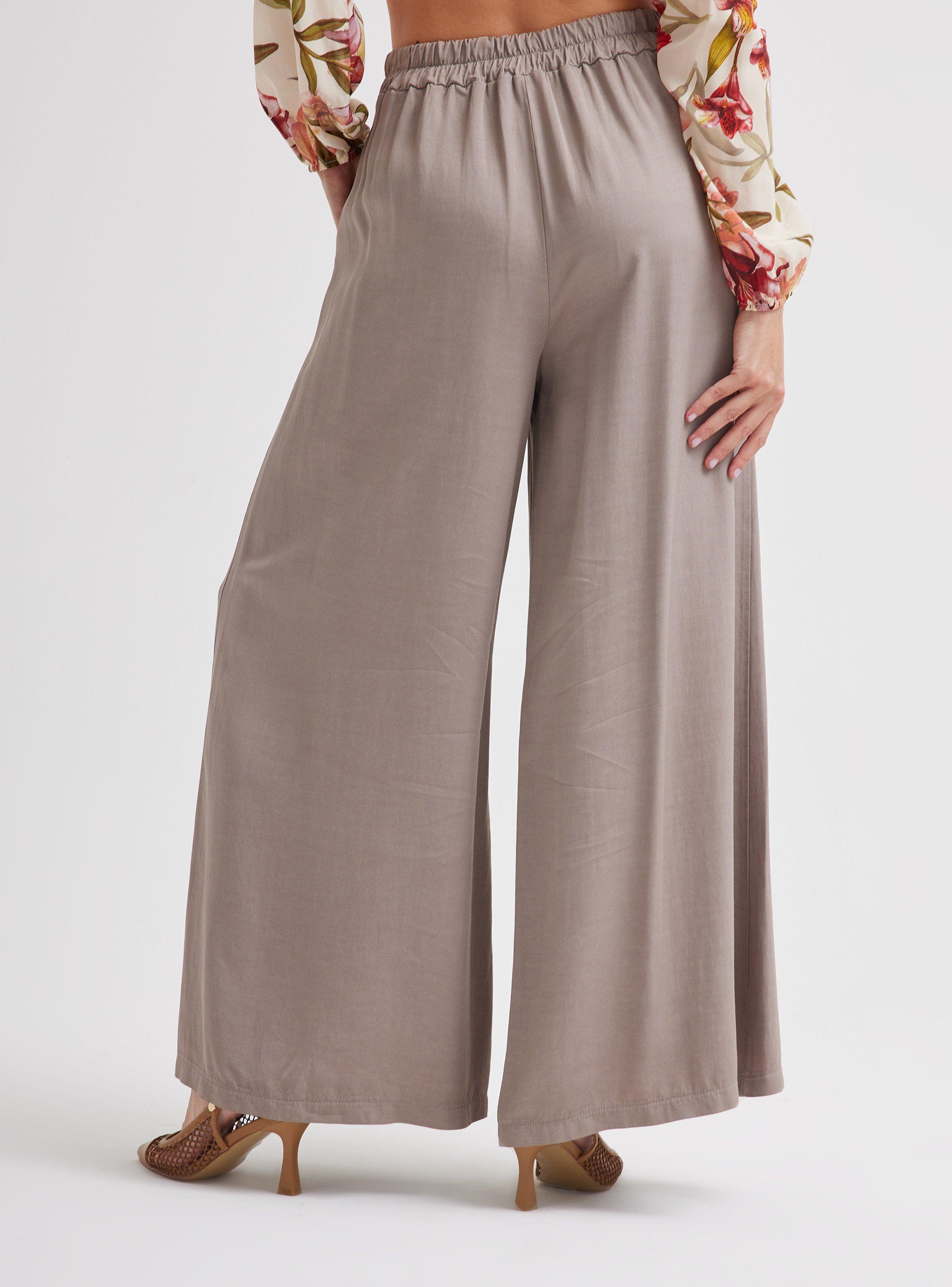Pantalón Palazzo Cintura Elástica Hecho en Italia-1