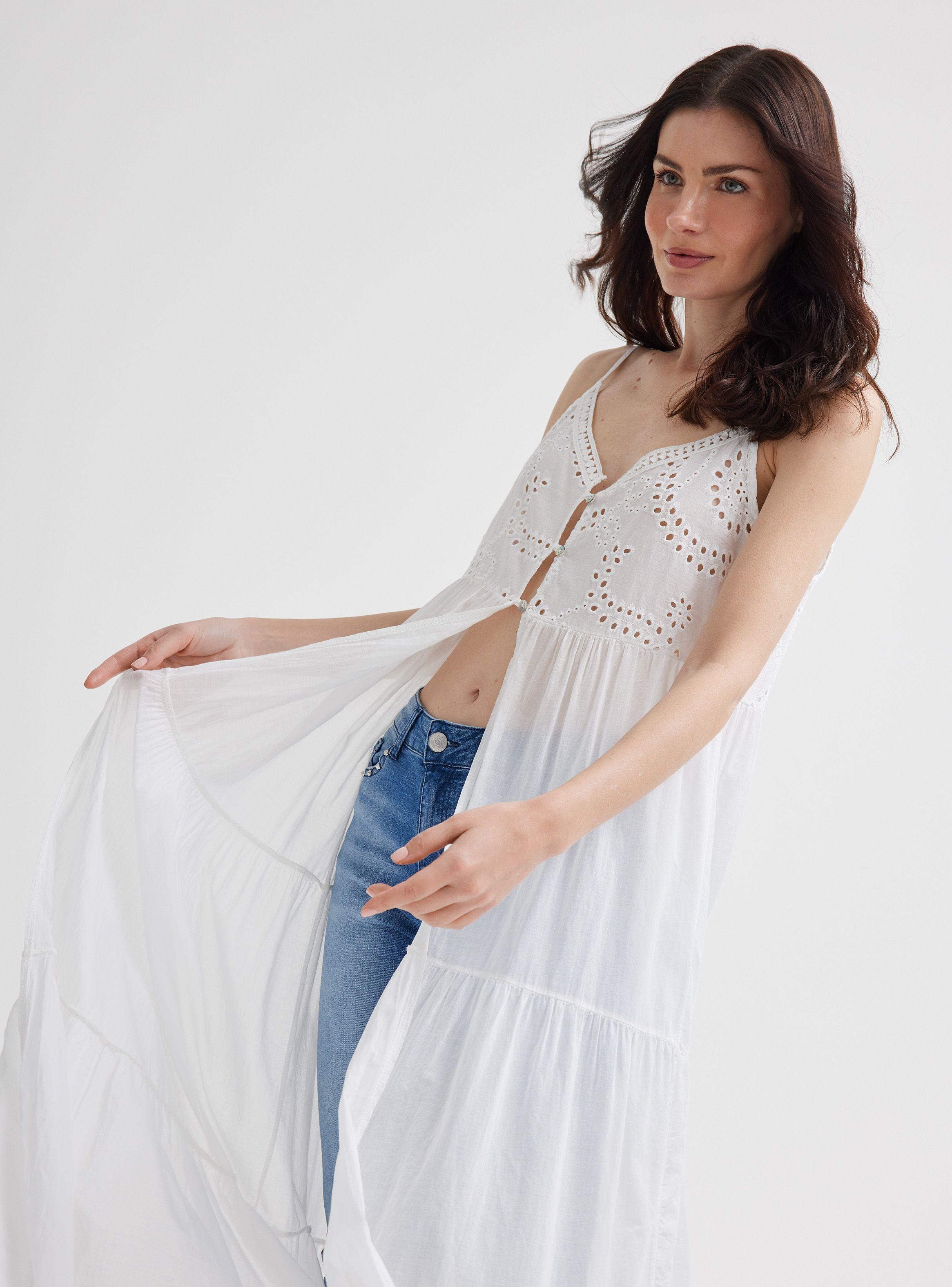 Vestido Pabilos Largo Broderie Hecho en Italia-2